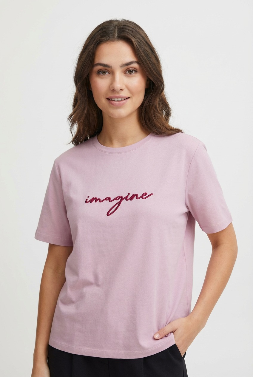 Image of Vila Kurzarmshirt "VISYBIL IMAGINE O-NECK S/S TOP/PB/LC"