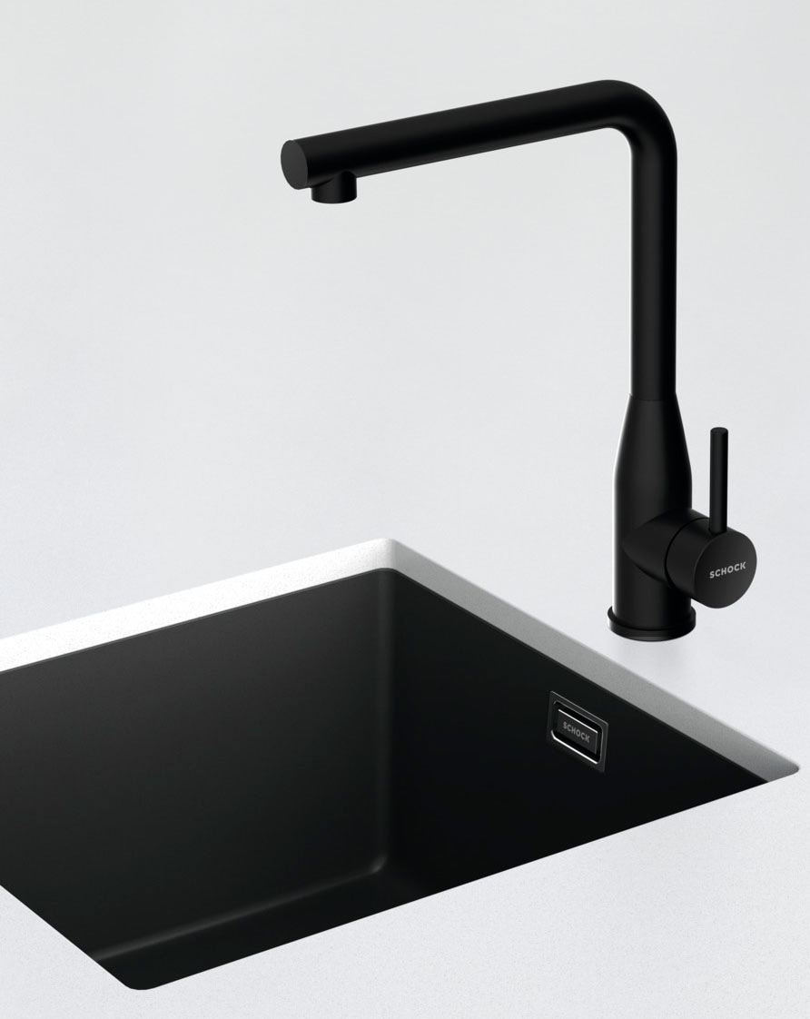 Schock Robinetterie de cuisine »KETO FA« Festauslauf, Flüsterperlator, Schwenkbereich 360°