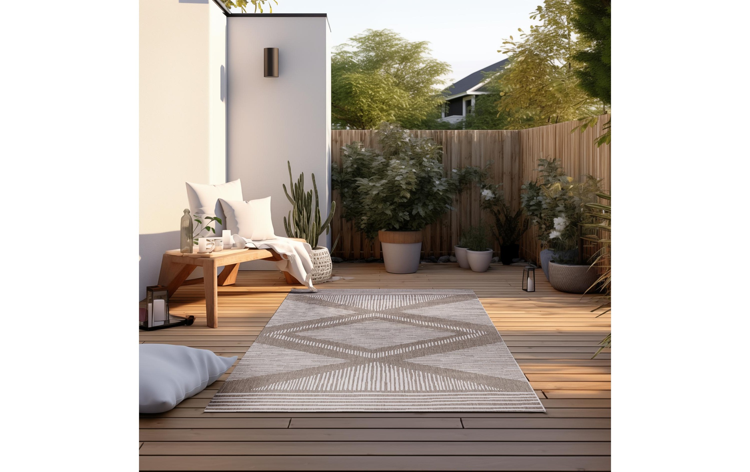 ELLE DECORATION Teppich »Rhombus 120 x 170 cm Linen«