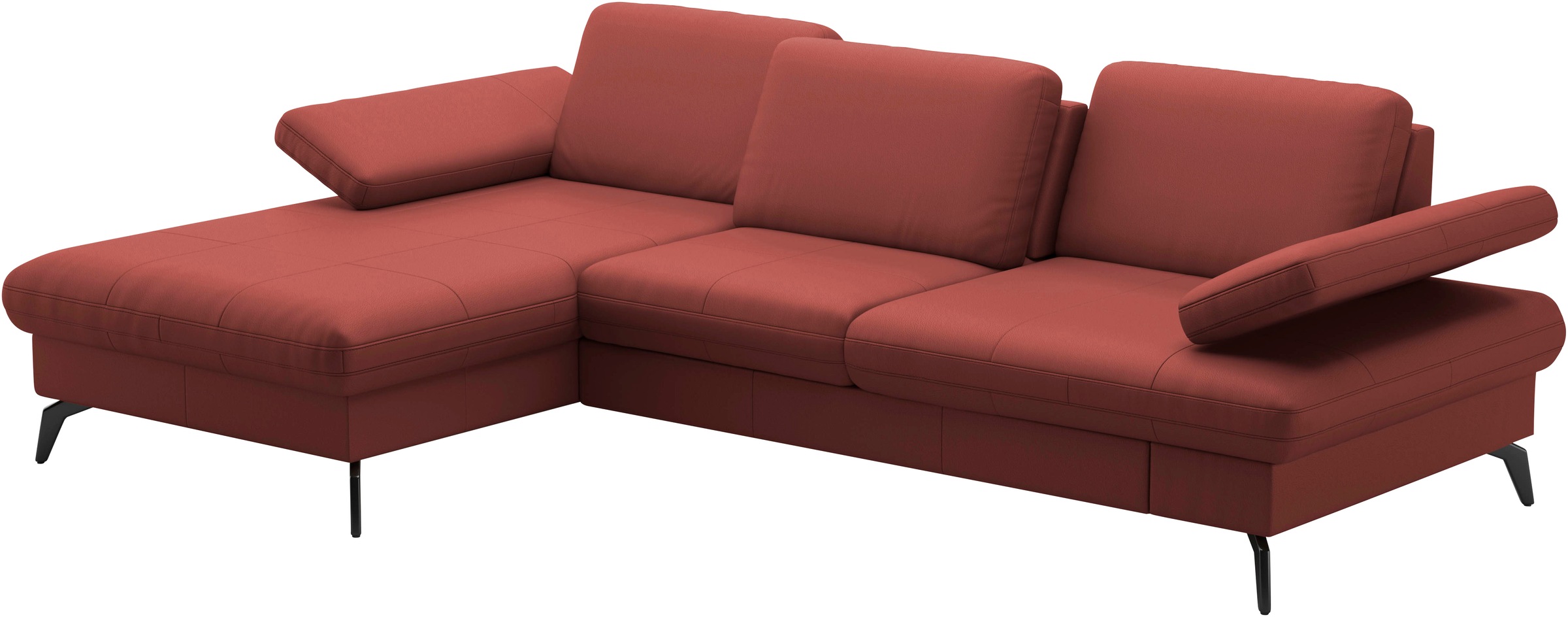 sit&more Ecksofa »Morris L-Form, inkl. Sitztiefenverstellung«, wahlweise mit Armteilverstellung, Bettfunktion & Bettkasten