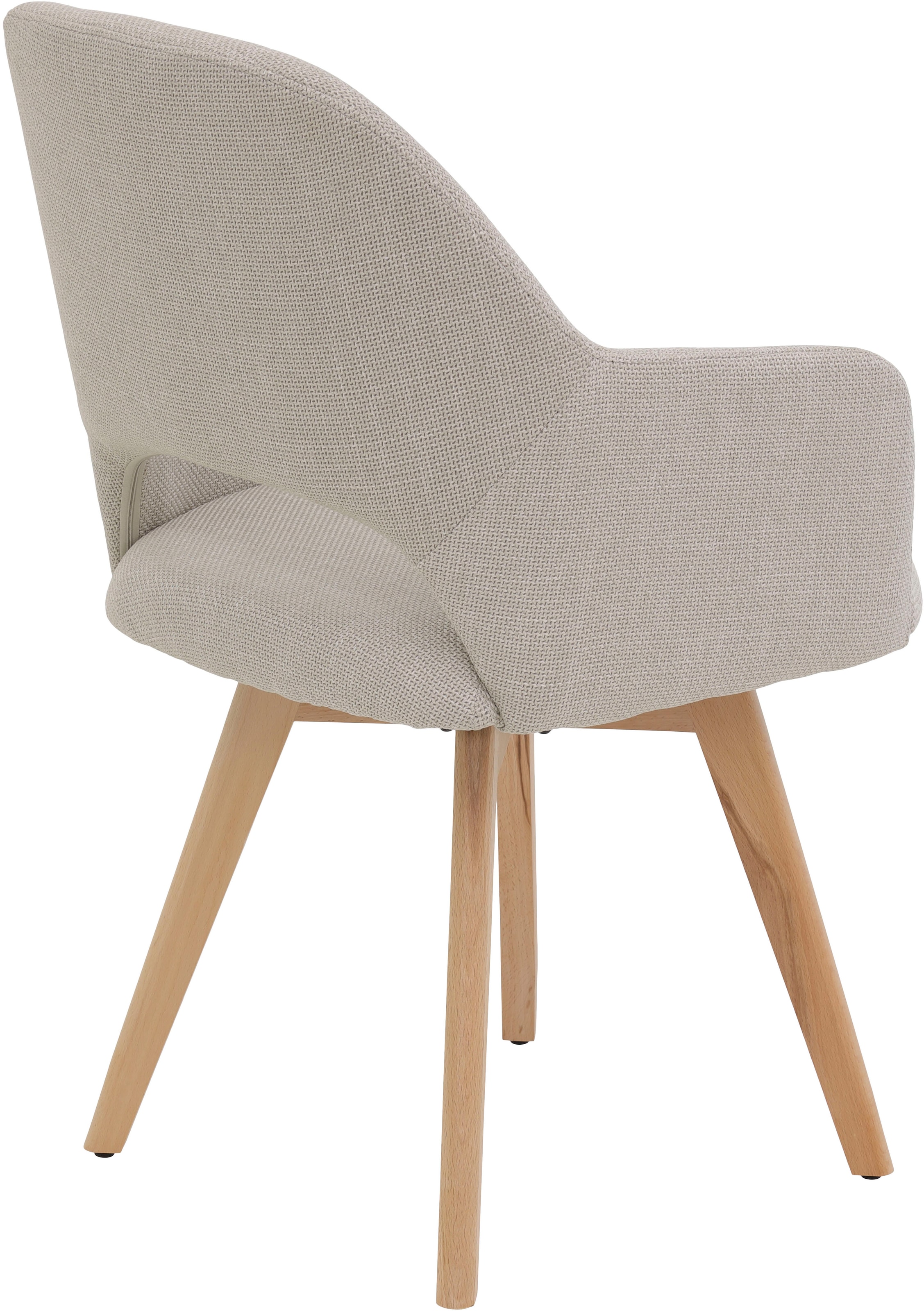 HELA Chaise à 4 pieds »STADE« (Set) 2 cuis360° drehbar,Massivholz 4-Fuss,Armlehnen,Ausschnitt im Rücken