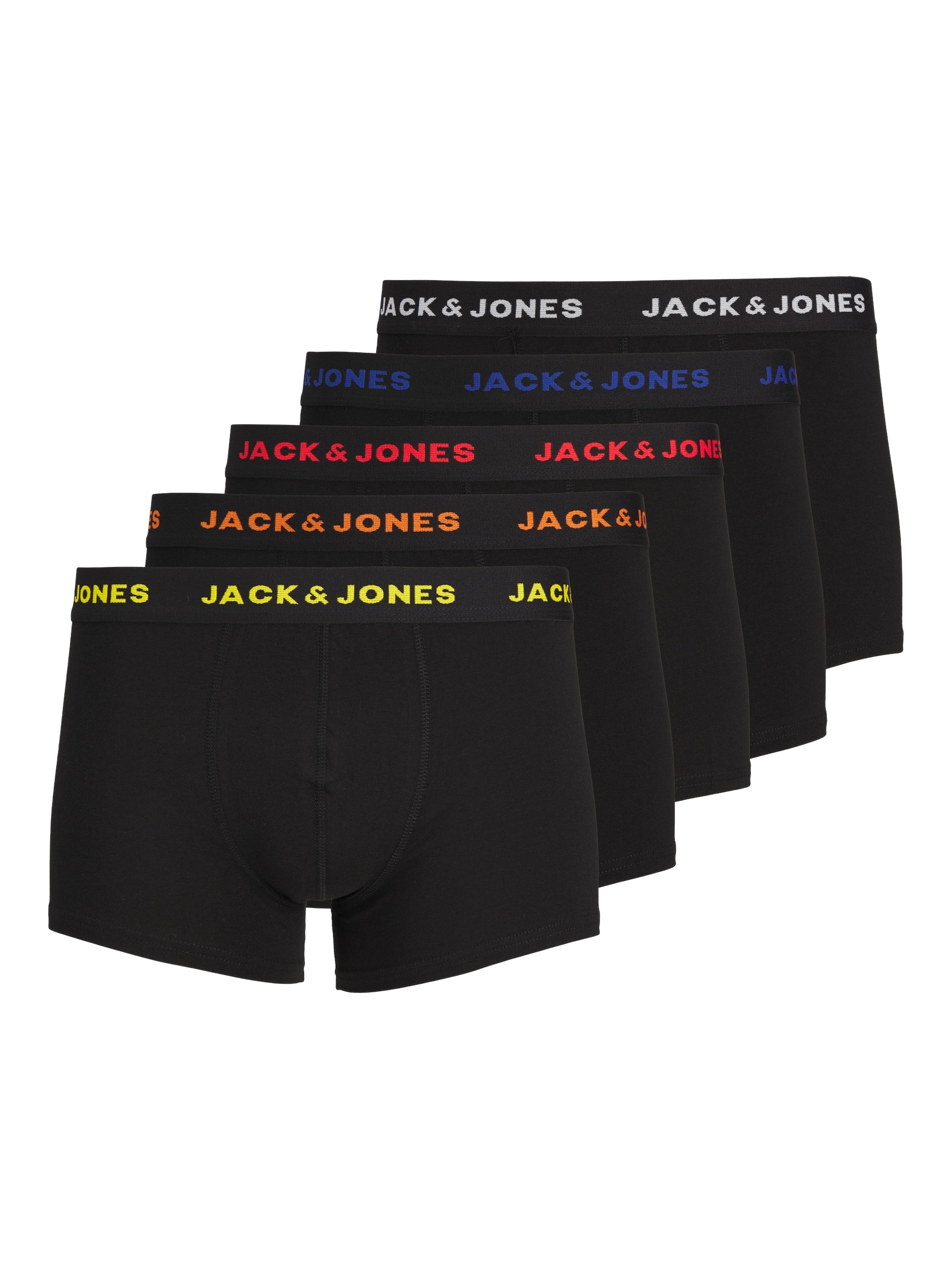 Jack & Jones Trunk »JACBLACK – Formschlüssige Boxershorts mit elastischem Bund« Packung, 5 Stk. unifarben, casual, körpernah, Jersey