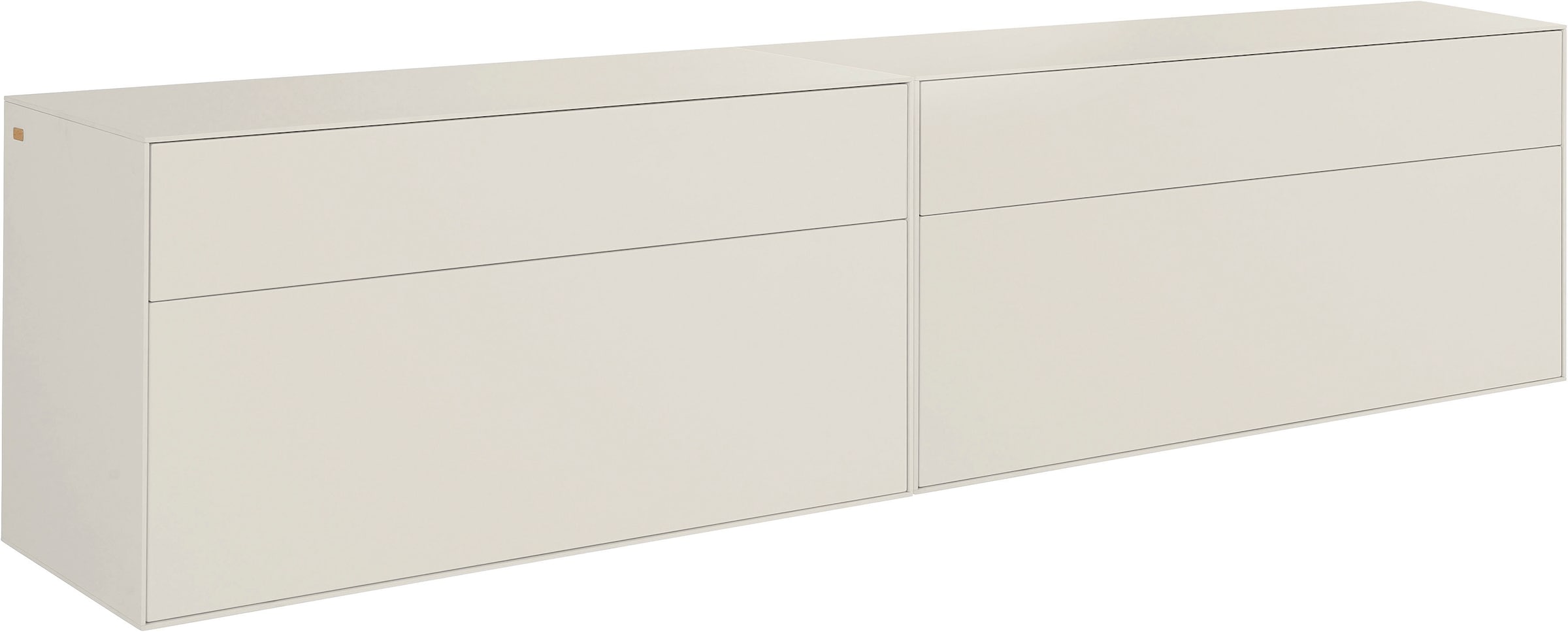 LeGer Home by Lena Gercke Lowboard »Essentials«, (2 St.), Breite: 224cm, MDF lackiert, Push-to-open-Funktion