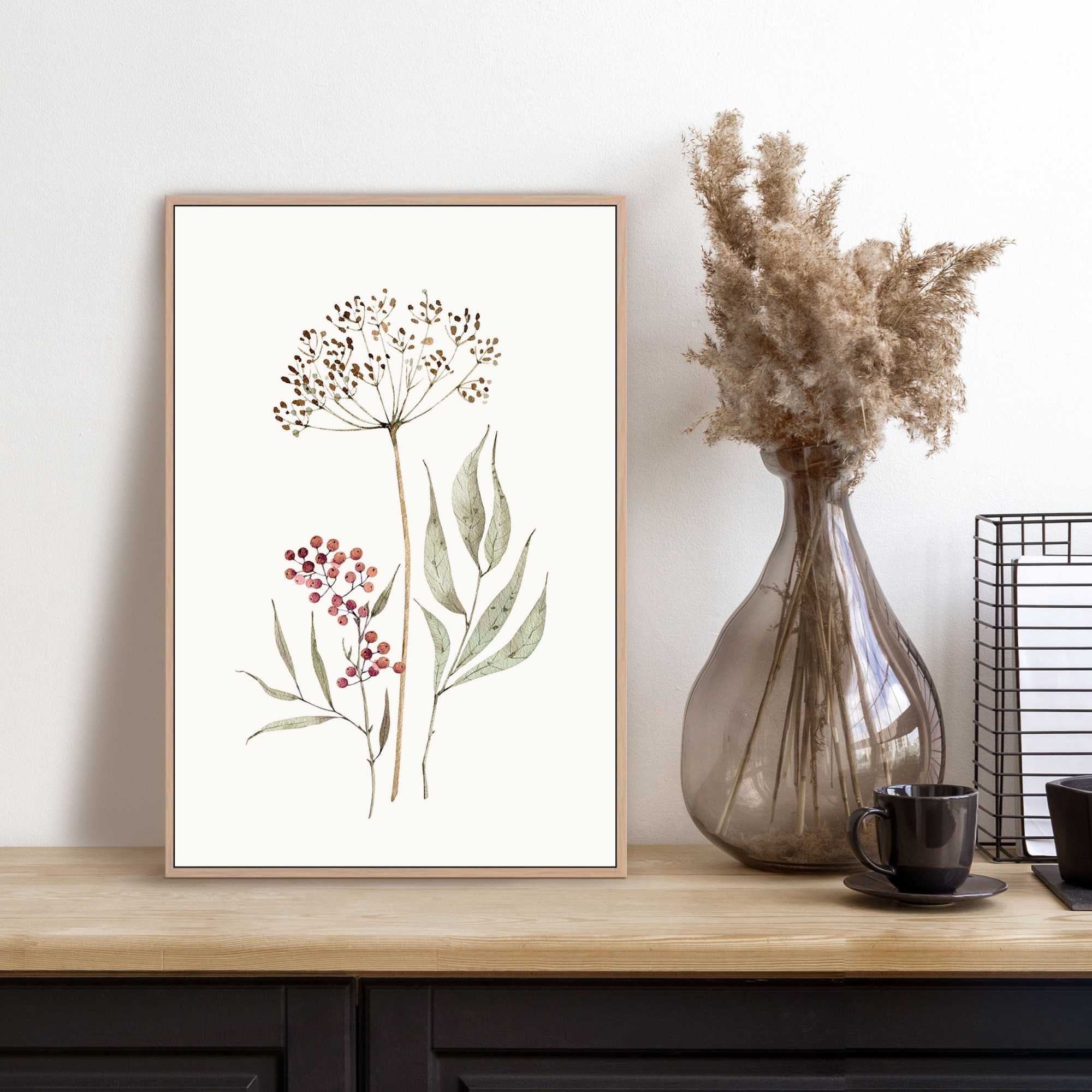 Image of Reinders Bild mit Rahmen "Aqua Flowers"