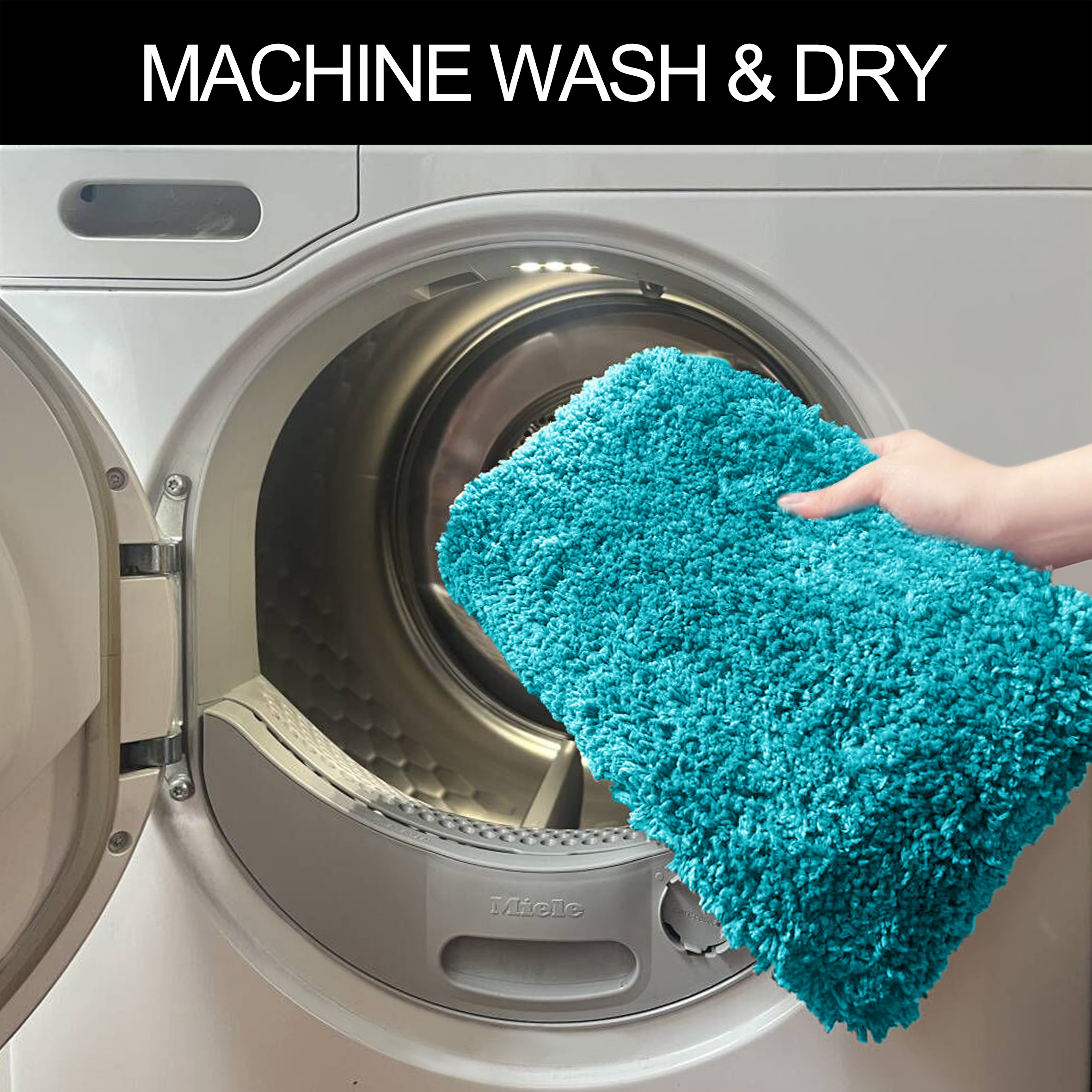 my home Badematte »Sanremo, Badvorleger, Badezimmer Teppich, sehr weich«, rutschhemmend beschichtet, fussbodenheizungsgeeignet-schnell trocknend, Badteppich, unifarben, rechteckig, rund & als 3-tlg. Set erhältlich
