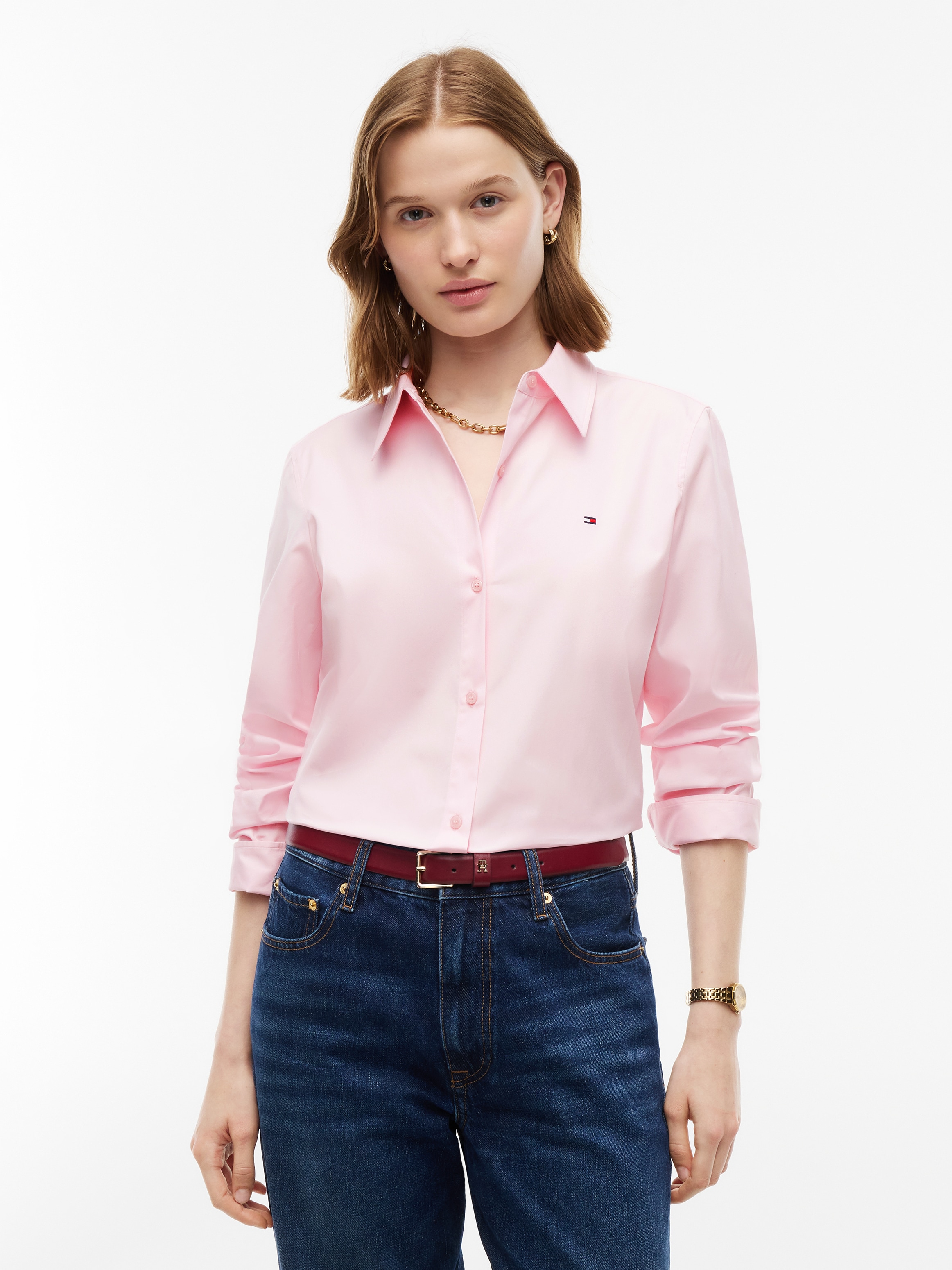 Image of Tommy Hilfiger Hemdbluse "SUMMER POPLIN REGULAR SHIRT" Baumwolle, regular fit, auch in grossen Grössen
