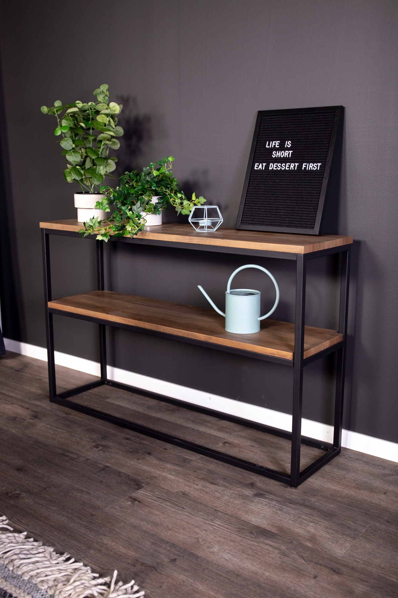 Image of Venture Home Beistelltisch "Rise, schmaler Nachttisch in heller Eschenoptik, 45 × 30 cm" Schlafzimmertisch, MDF, Papierlaminat, Metallrahmen, schlank, urban