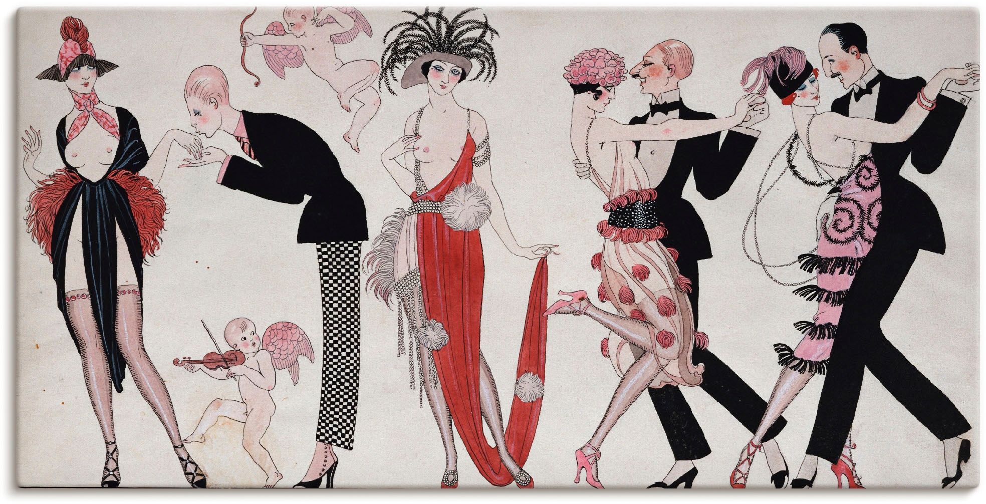 Image of Artland Leinwandbild "Tango." Sport 1 Stk. tlg. auf Holzrahmen gespannt