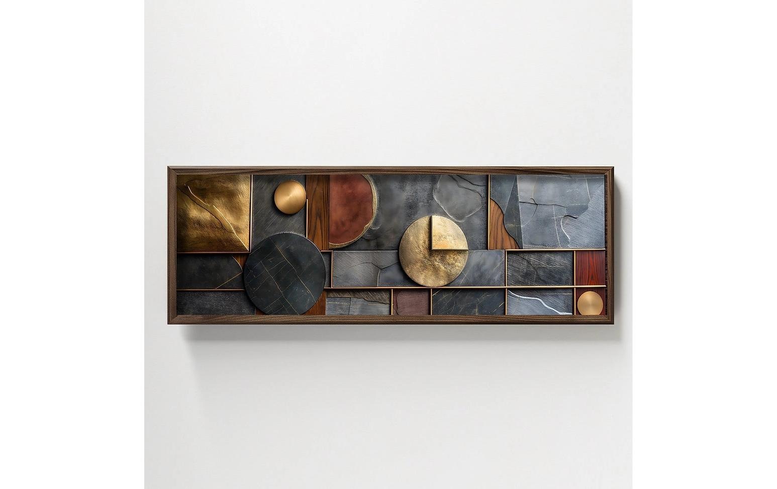 Wandbild »Wallxpert Shapes 120 x 40 cm«, Muster