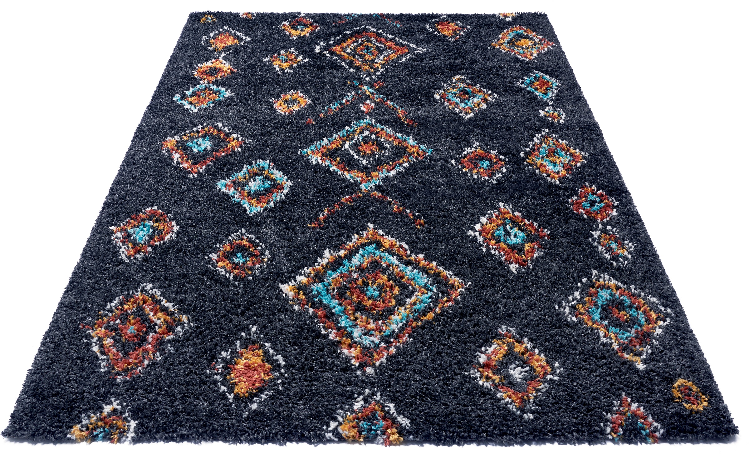Image of MINT RUGS Hochflor-Teppich »Phoenix«, rechteckig, 33 mm Höhe, Ethno Look, Boho Design, besonders weich durch Microfaser, Wohnzimmer, Schlafzimmer, Robust, Pflegeleicht bei Ackermann Versand Schweiz