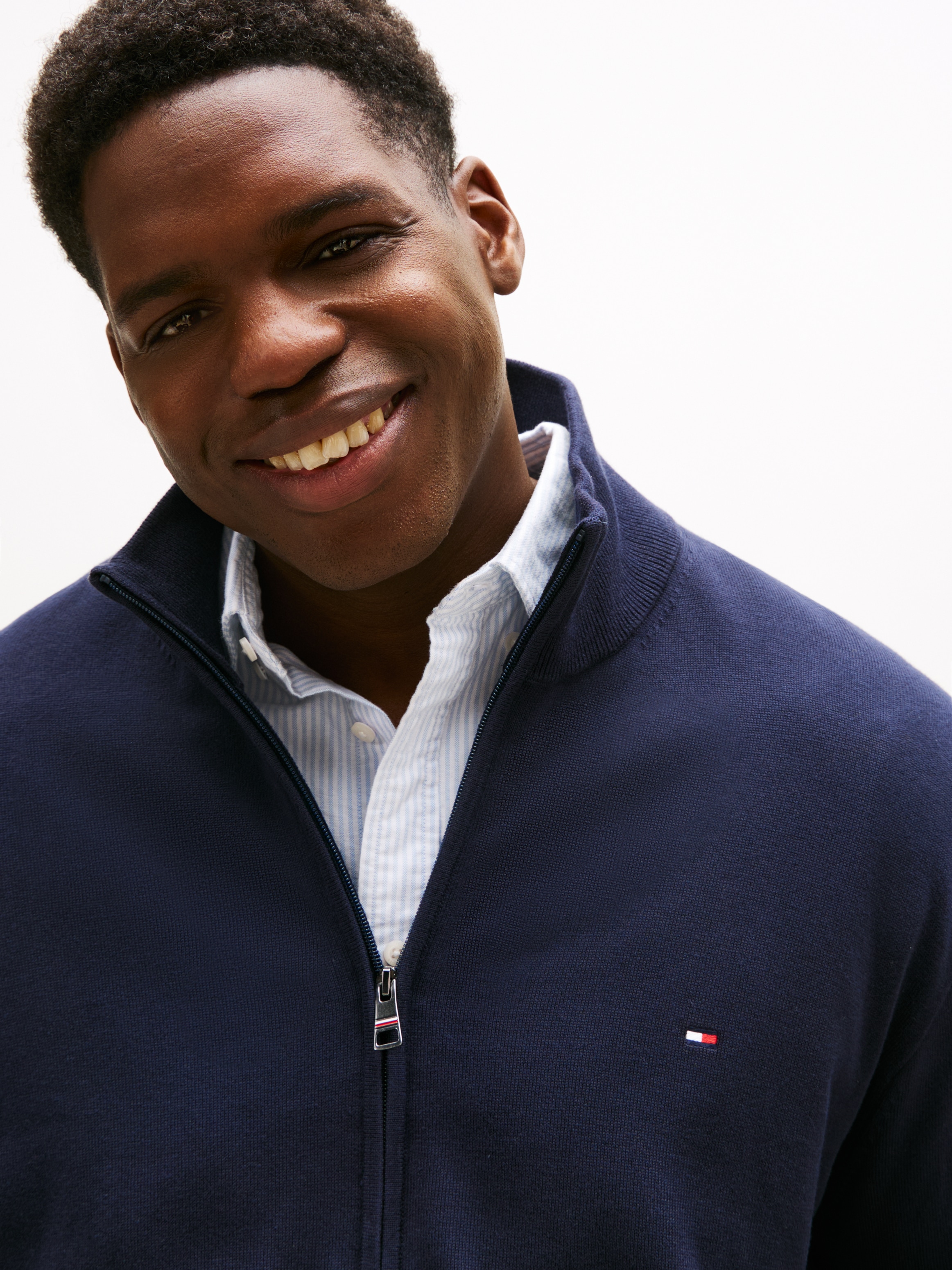 Tommy Hilfiger Big & Tall Strickjacke »BT-ESSENTIAL COTTON ZIP THRU-B« Grossen Grössen