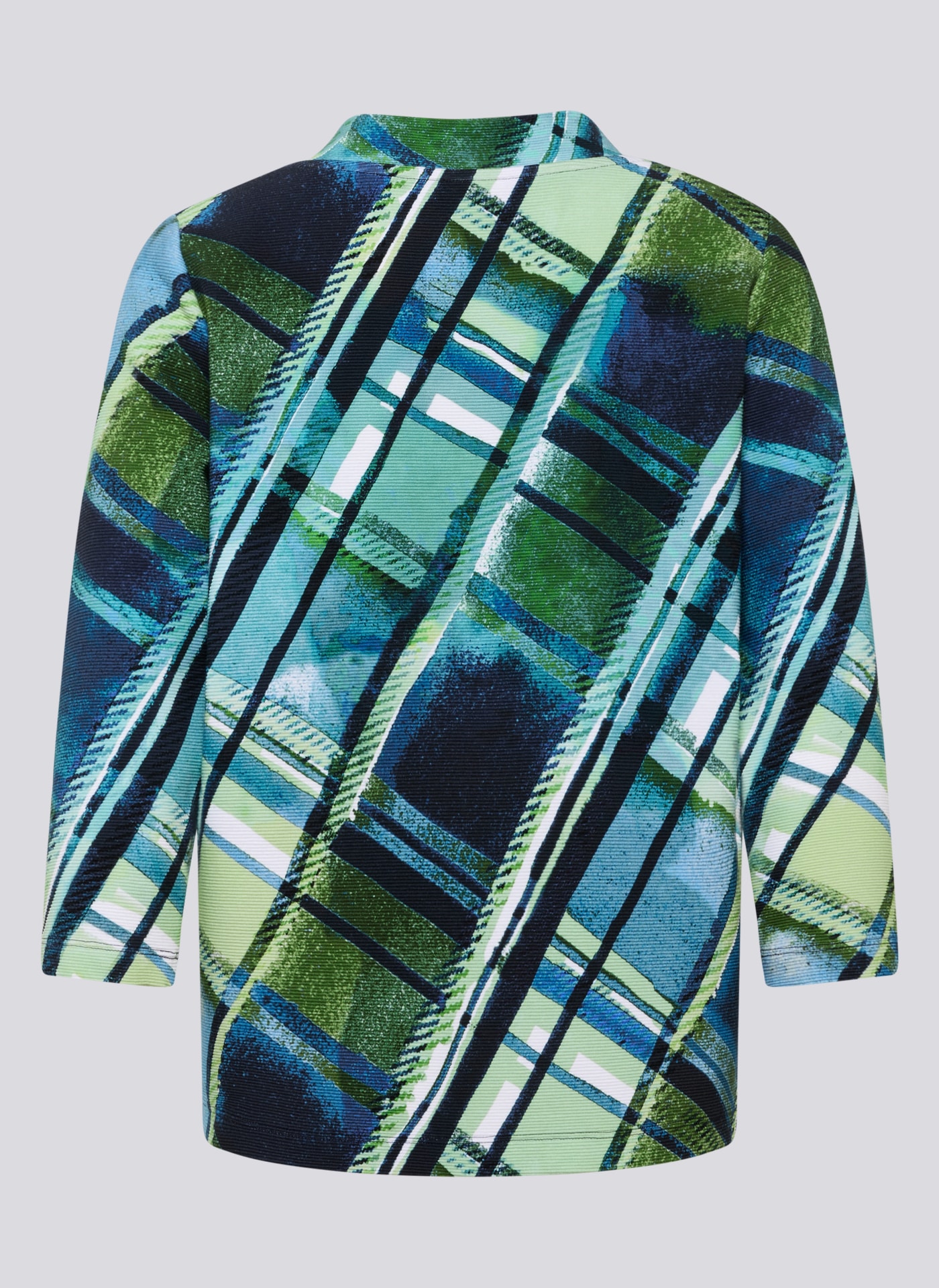 Rabe T-shirt à manches 3/4 mit grafischem Muster und Stehkragen