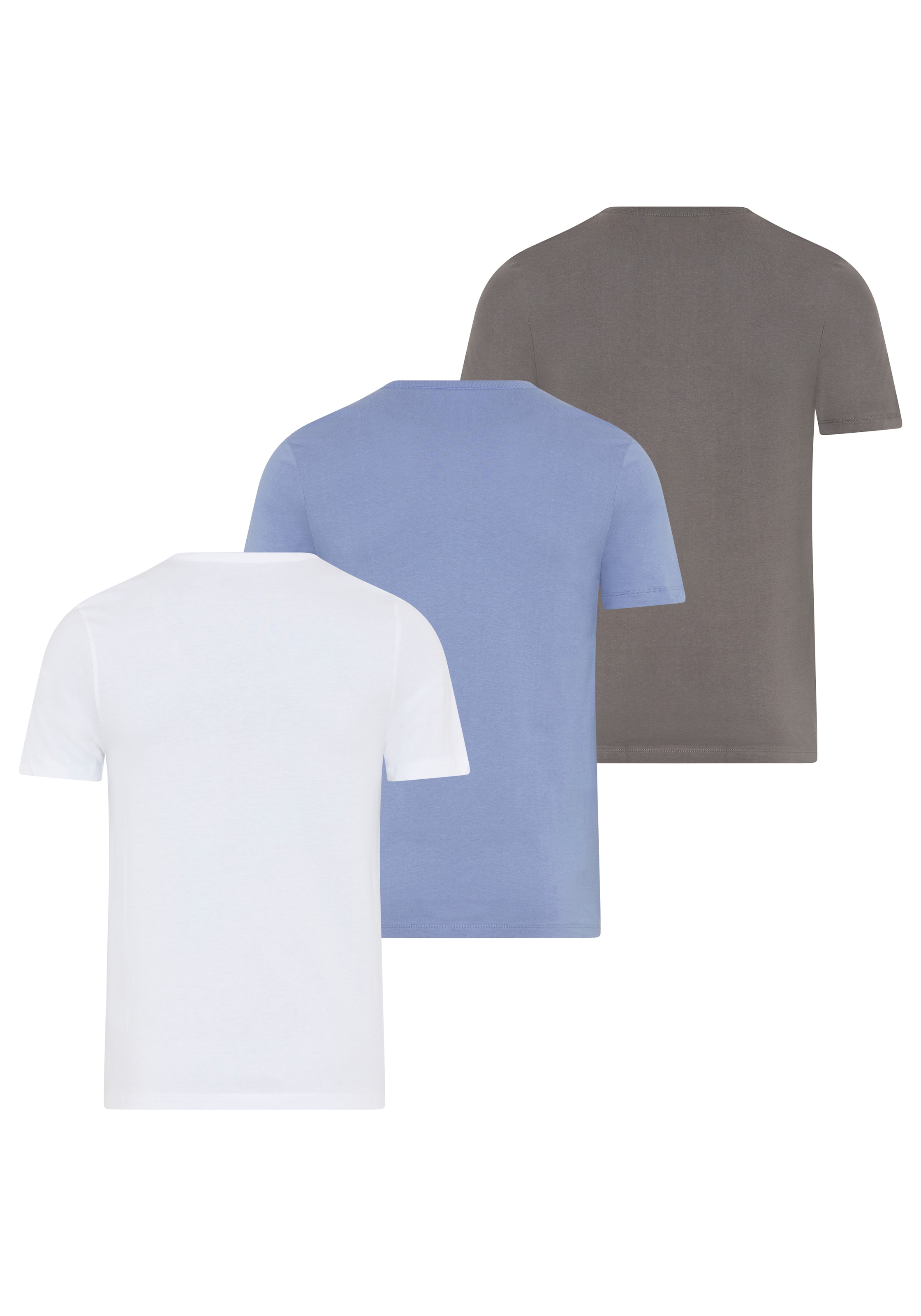 BOSS T-shirt »TShirtRN 3P Classic« Packung, 3 cuis mit BOSS Stickerei