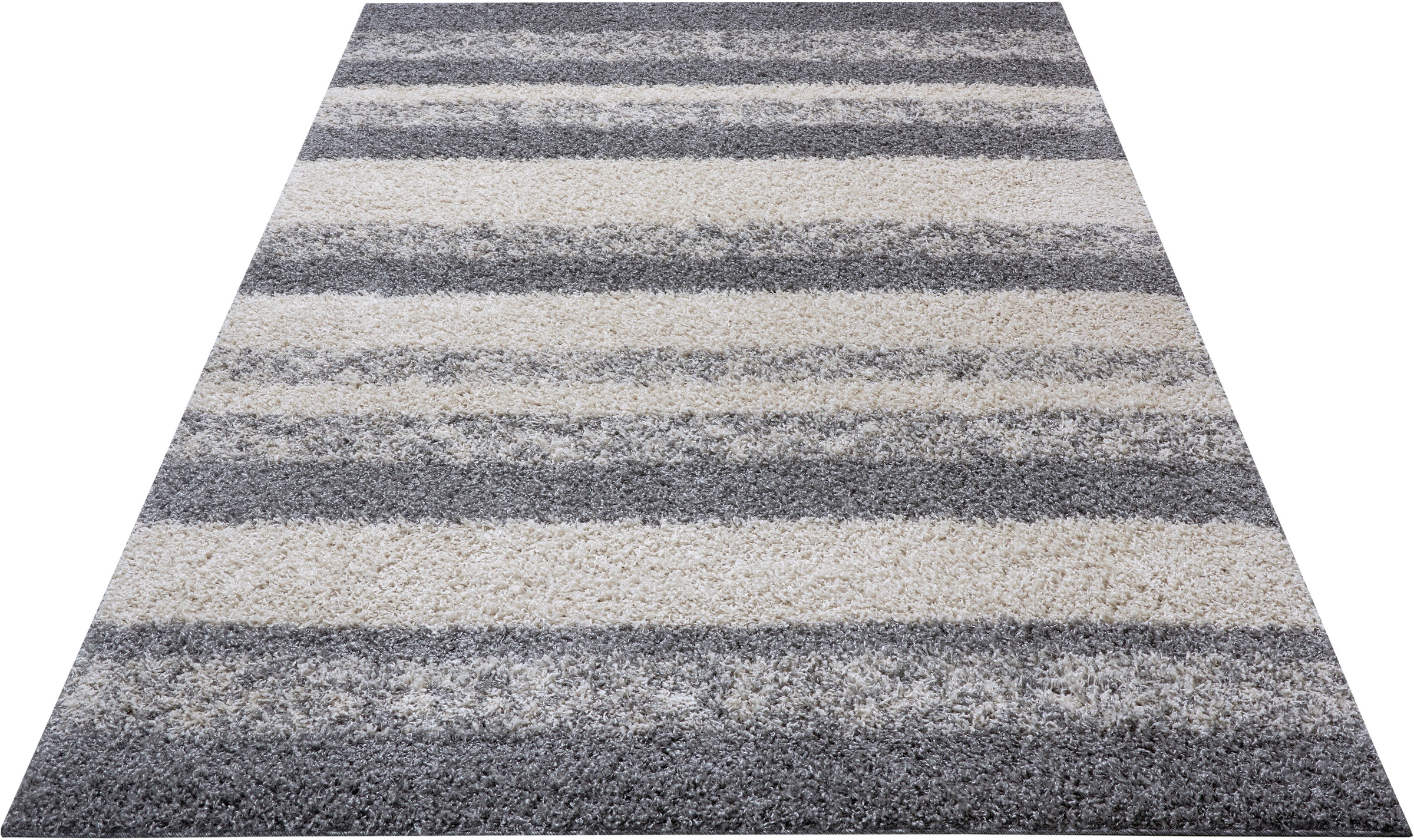 Image of Home affaire Hochflor-Teppich »Nelson«, rechteckig, 30 mm Höhe, Design Shaggy Teppich, weicher Flor, Streifen Design, Boho Look, Wohnzimmer, Schlafzimmer, Arbeitszimmer, Robust, Pflegeleicht bei Ackermann Versand Schweiz