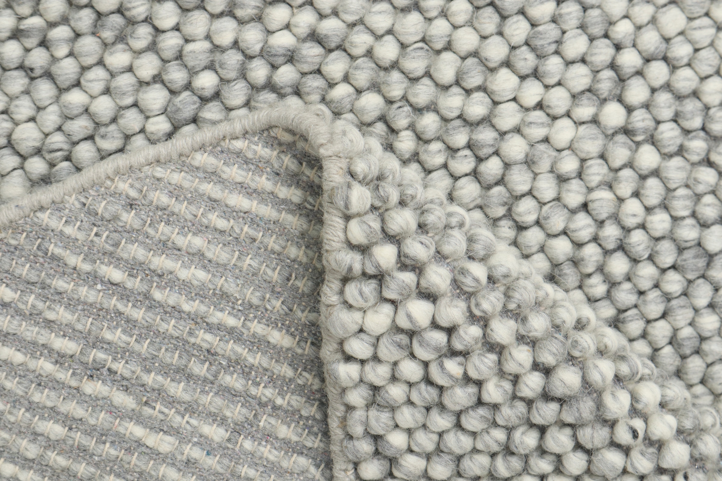 GOODproduct Wollteppich »Wolly, Wolle« rund 14 mm Höhe handgewebt, Handweb Teppiche, Wohnzimmer, Schlafzimmer, Esszimmer