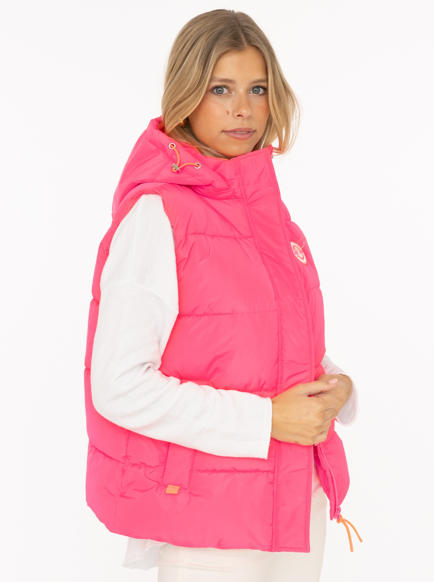 Zwillingsherz Gilet matelassé »"Strandglück"« capuche, poches fendues, motif ancre