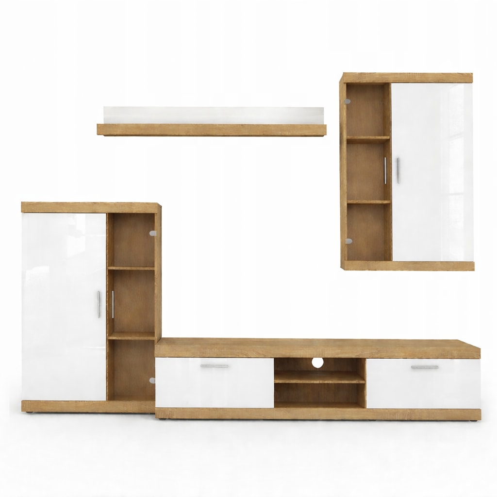 GOODproduct Wohnwand »Cleo 2, Anbauwand, Wohnkombination, Wohnzimmer-Set« 4 Stk. tlg.