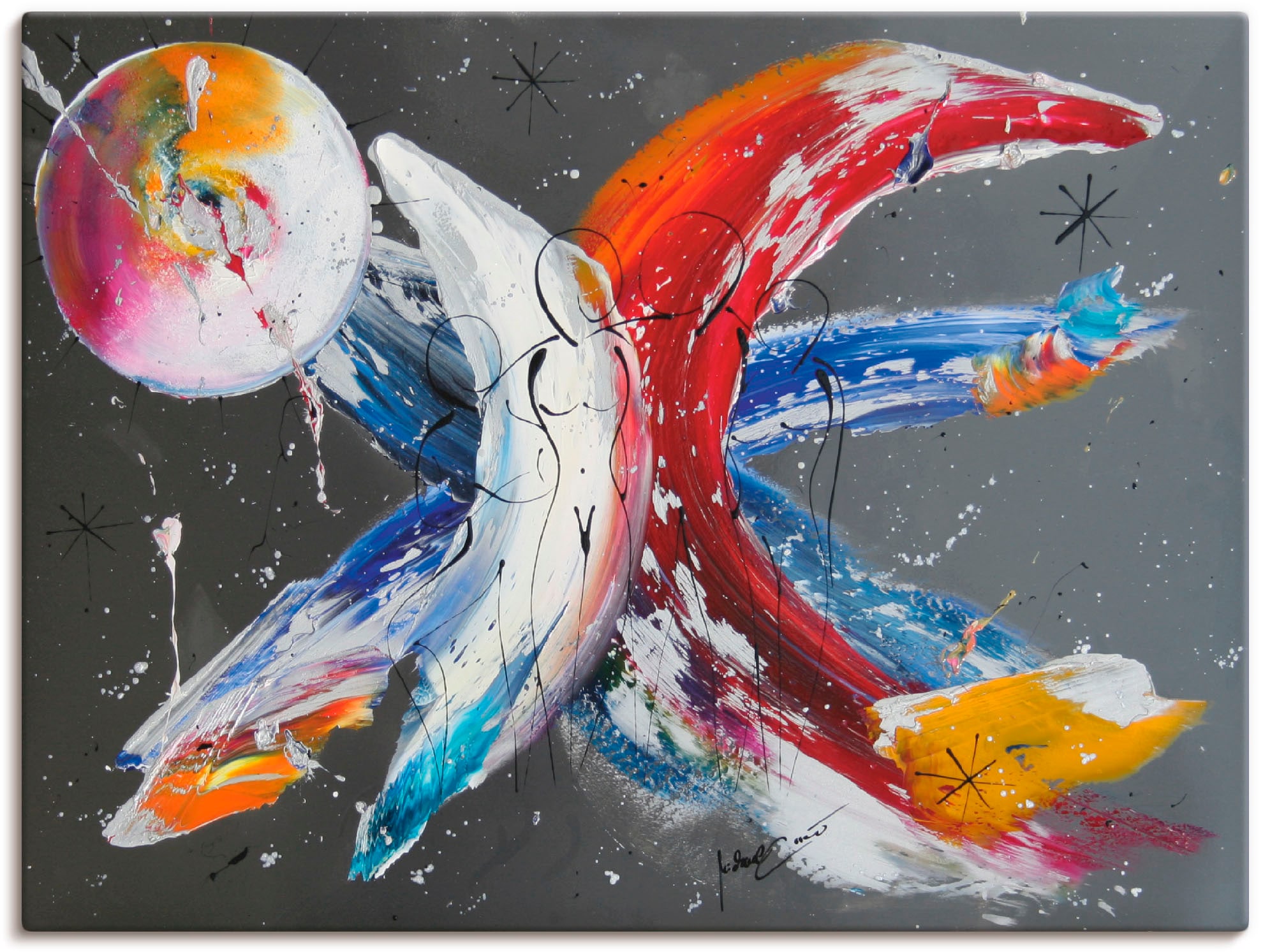 Image of Artland Leinwandbild "Familie" Gruppen & Familien 1 Stk. tlg. auf Holzrahmen gespannt