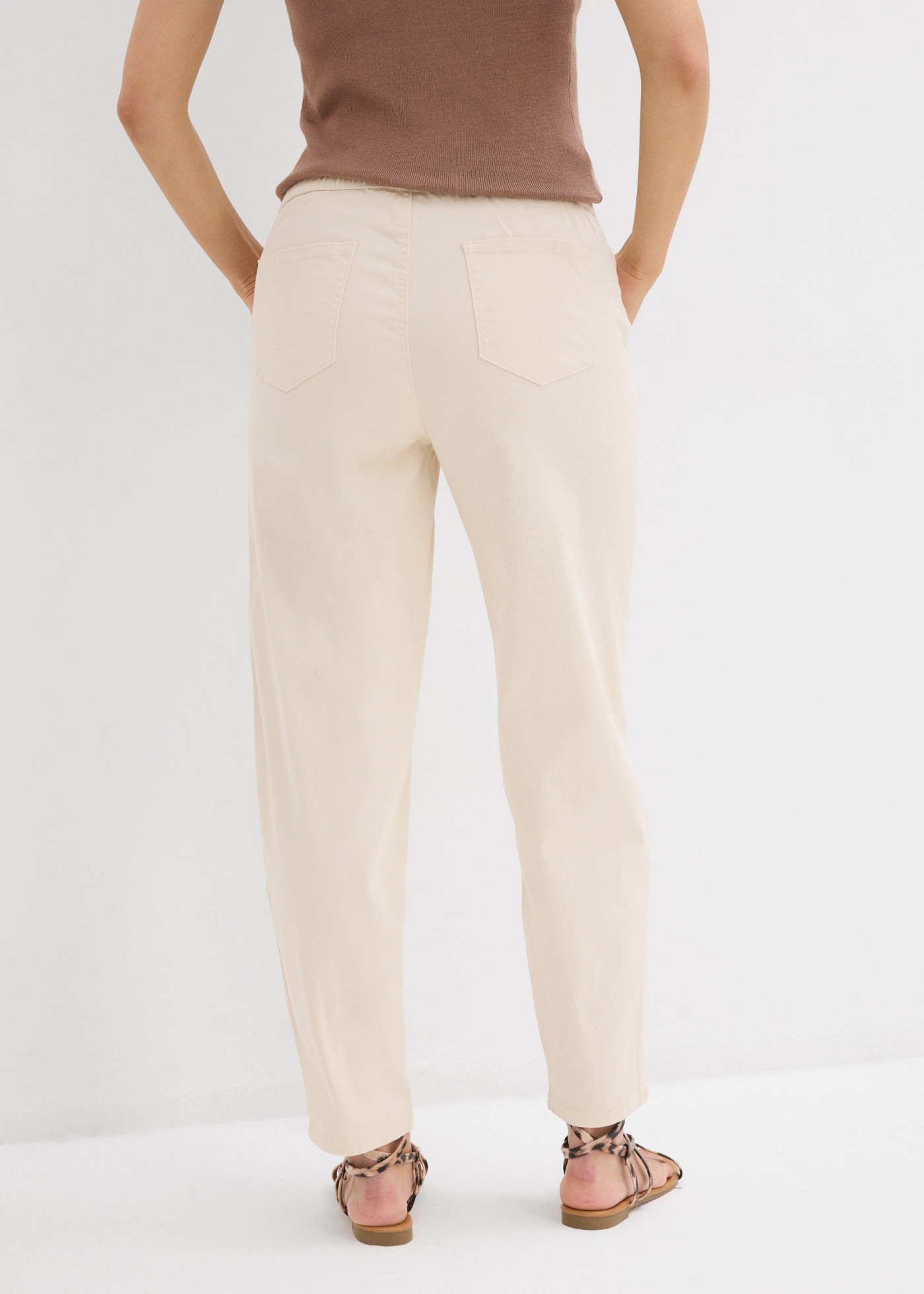 bonprix Loose-fit-Jeans 1 Barrel-Form, mit Gummibund, mit Elasthan-Anteil