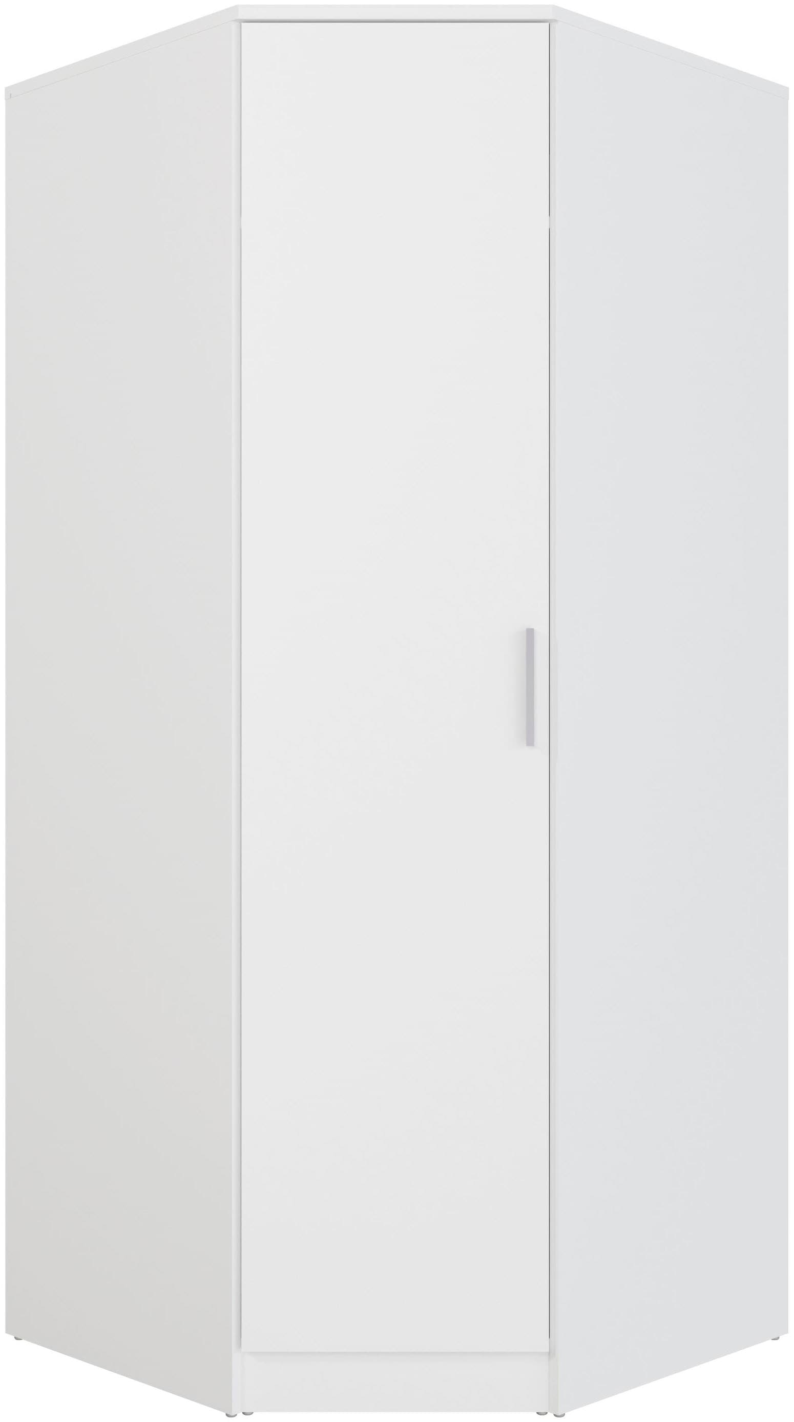 Image of FORTE Eckkleiderschrank "Kleiderschrank, perfekte Ecklösung, einfache Montage" B/H/T 80,4/181/80,4, perfekte Ecklösung, FSC
