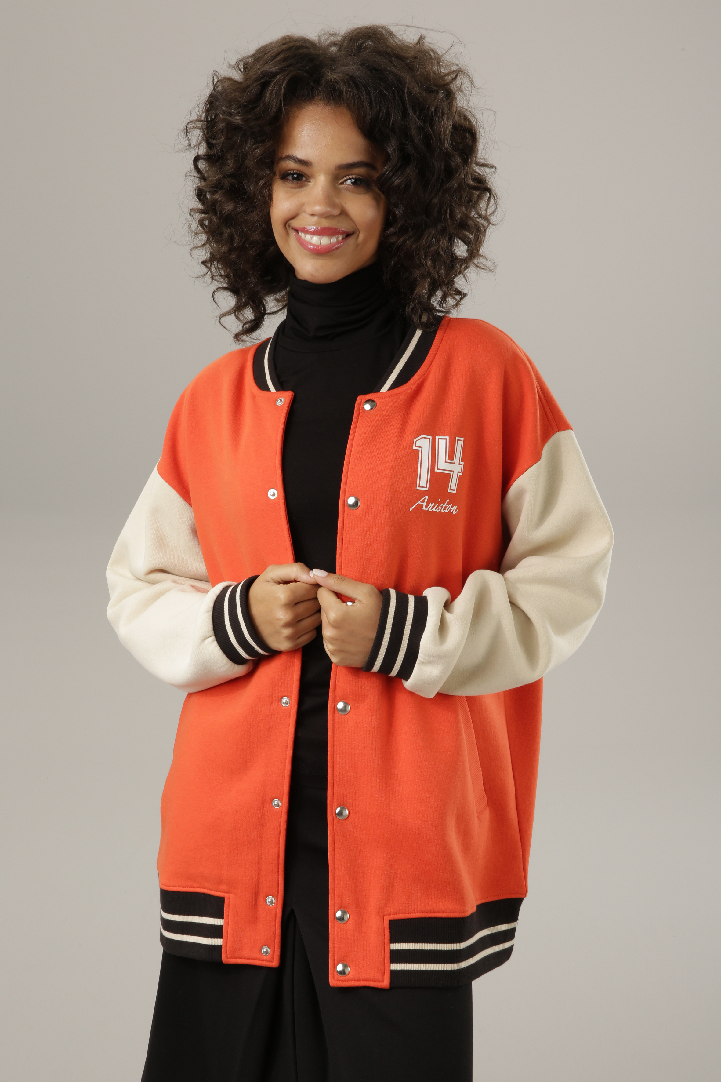 Blouson, im trendigem Colorblockung und gestreiften Bündchen - NEUE KOLLEKTION