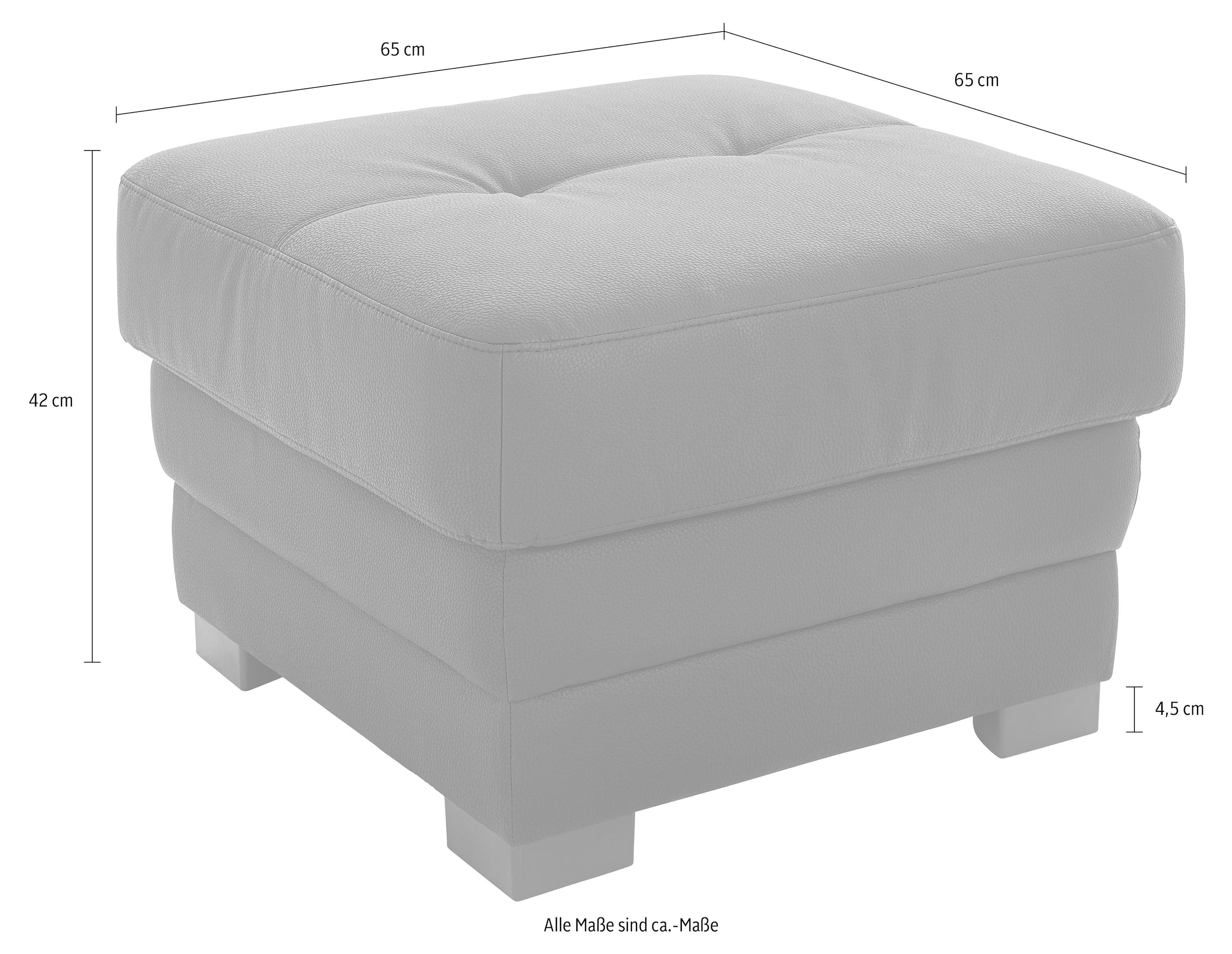 COTTA Polstergarnitur »Royale L-Form«, (Set), Set bestehend aus: Ecksofa & Hocker