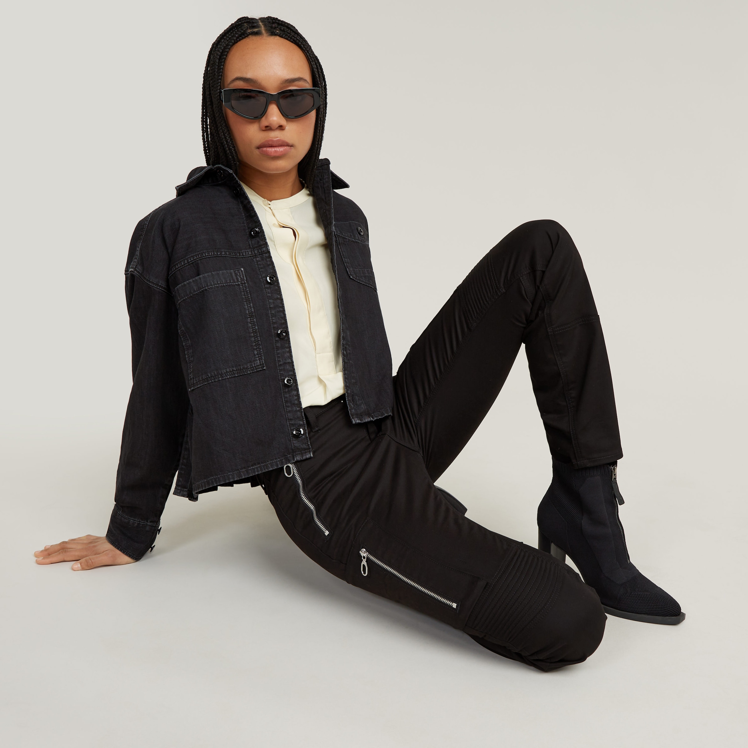 G-STAR Pantalon de biker »Biker Skinny Cargo«  mit kontrastfarbenen Reissverschlüssen