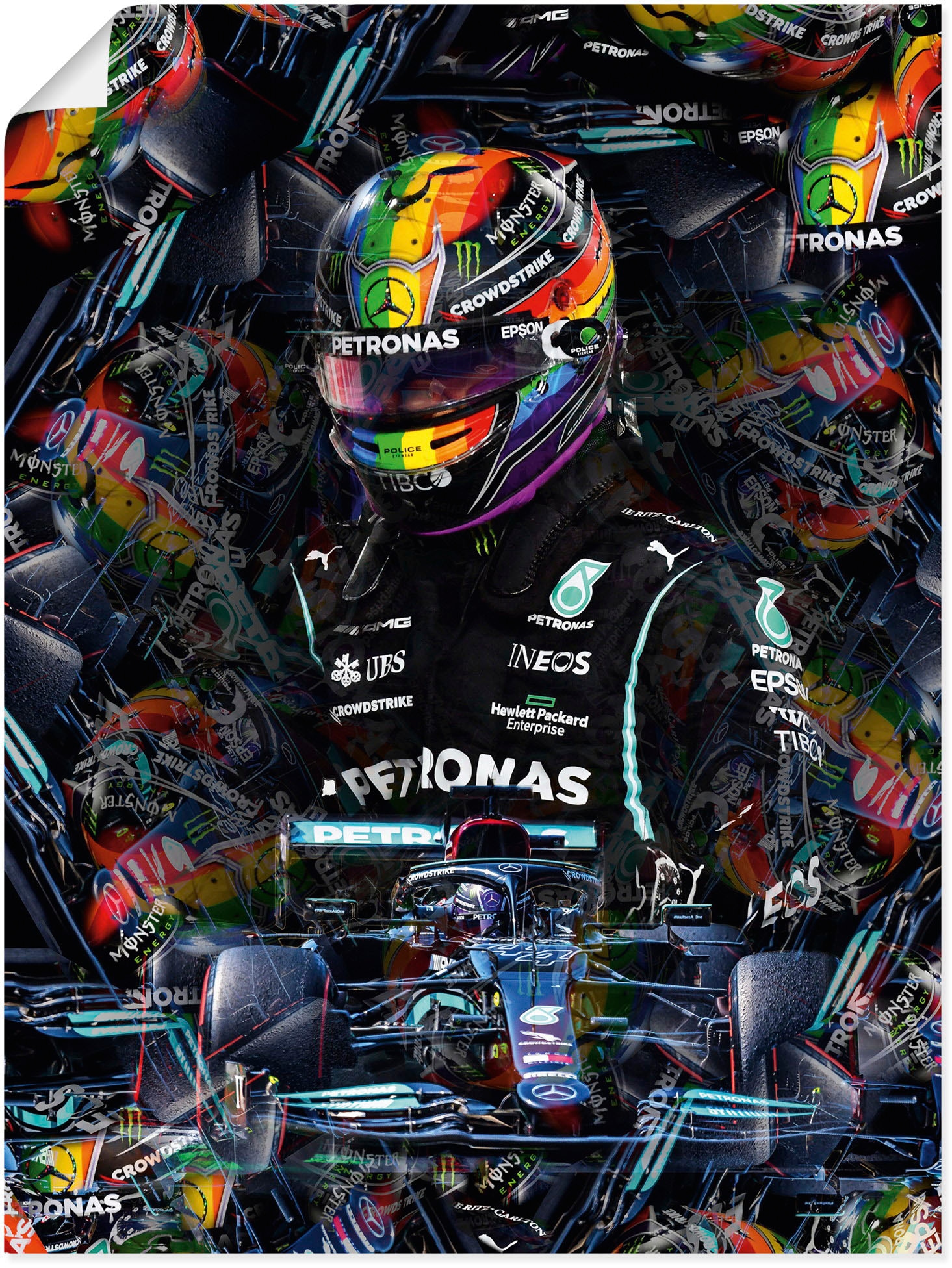 Wandbild »Sir Lewis Hamilton Motorsportlegende«, Bilder von Männern, (1 St.), als...