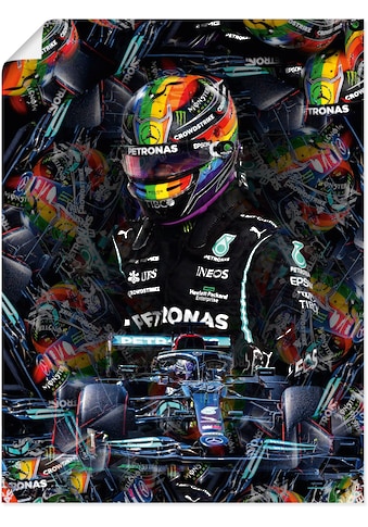Wandbild »Sir Lewis Hamilton Motorsportlegende«, Bilder von Männern, (1 St.)