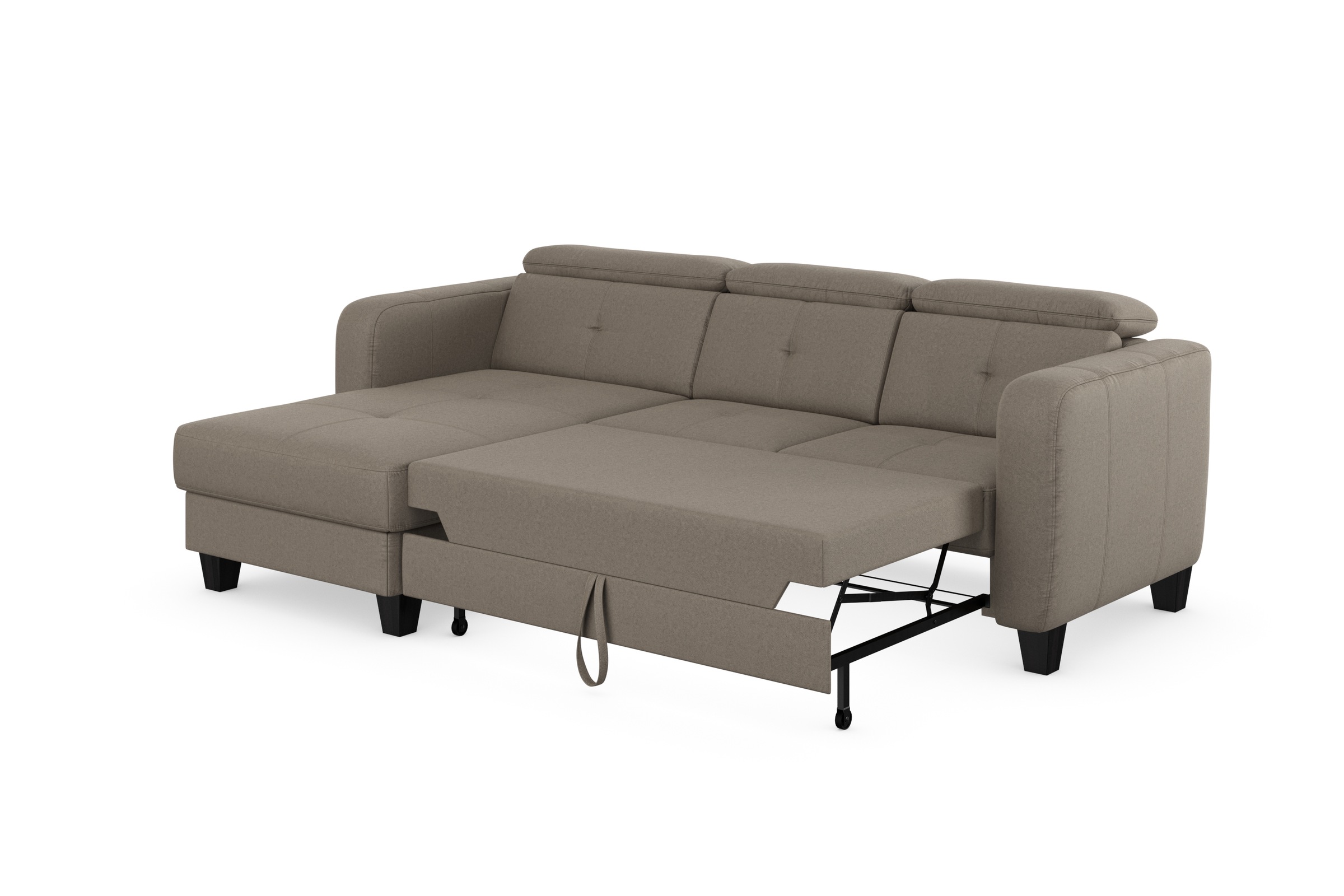 sit&more Ecksofa »Belluci L-Form«, inklusive Federkern, wahlweise mit Bettfunktion und Bettkasten