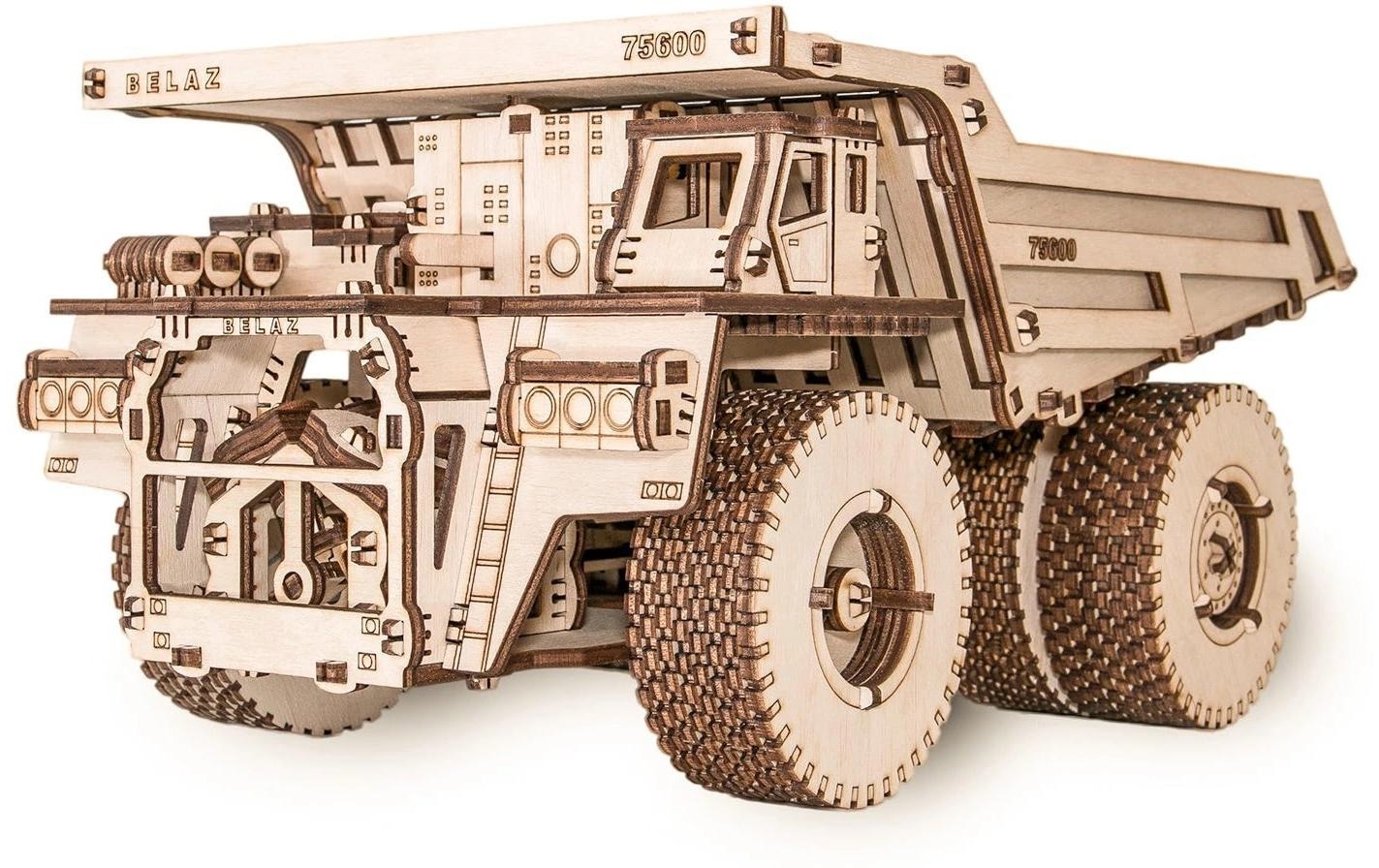 Image of Modellbausatz "Eco-Wood-Art Muldenkipper BELAZ 75600" 307 Stk. tlg.