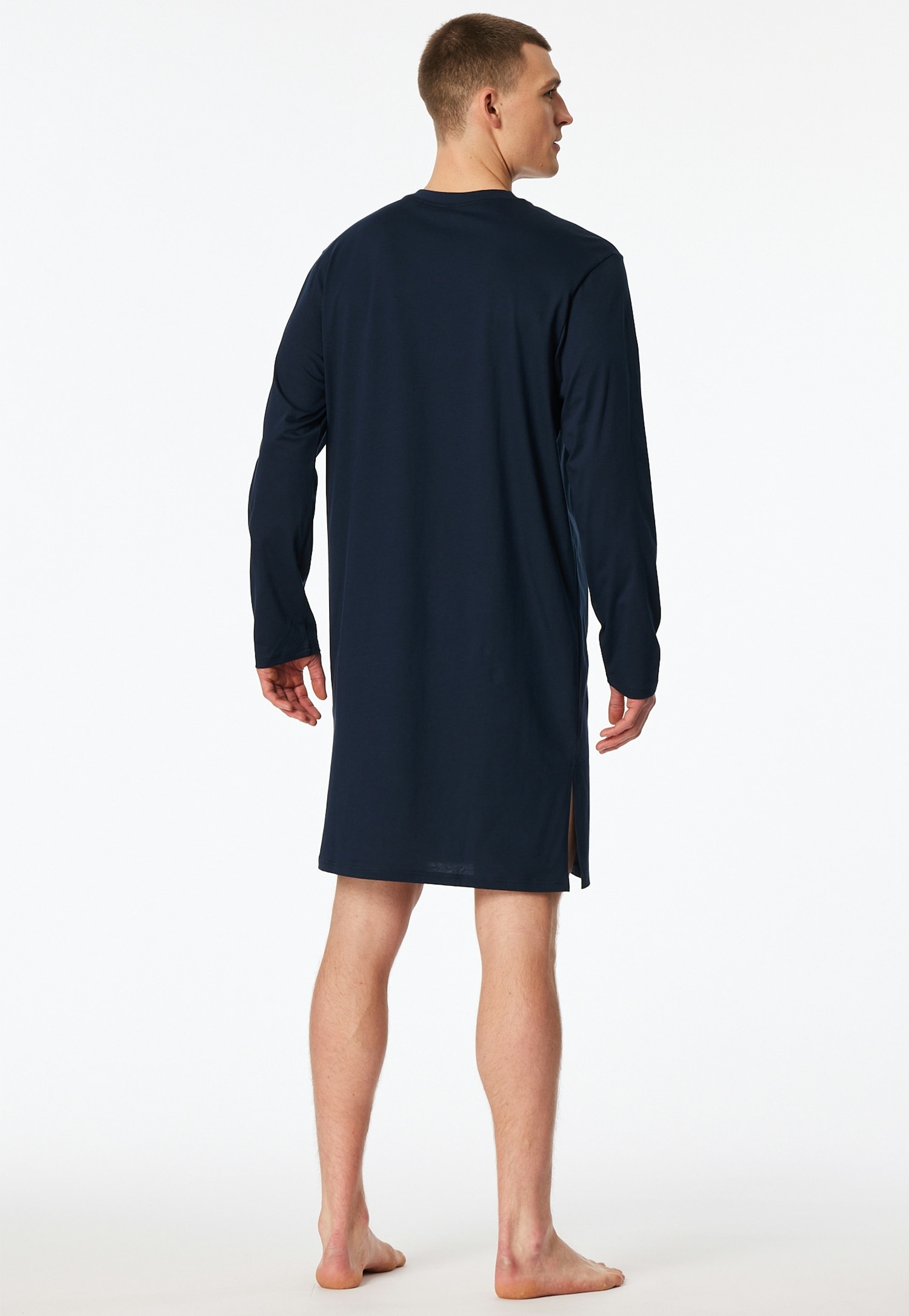 Schiesser Nachthemd »Comfort Nightwear« Brusttasche seitliche Schlitze, weich, Langarm, Single Jersey, Baumwolle