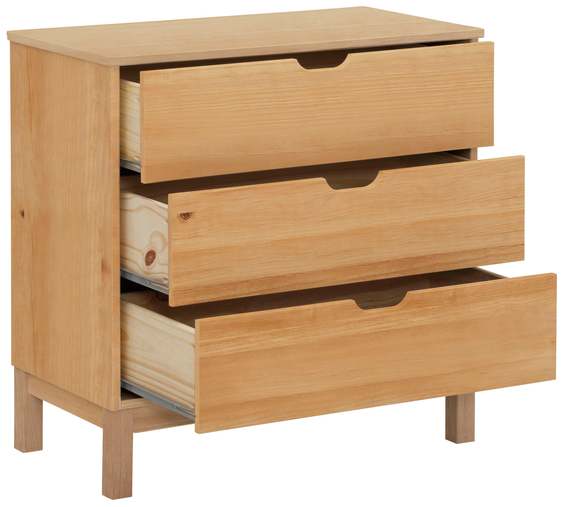 GOODproduct Kommode »Post« aus massivem Kiefernholz, mit Stauraummöglichkeiten, Breite 76 cm