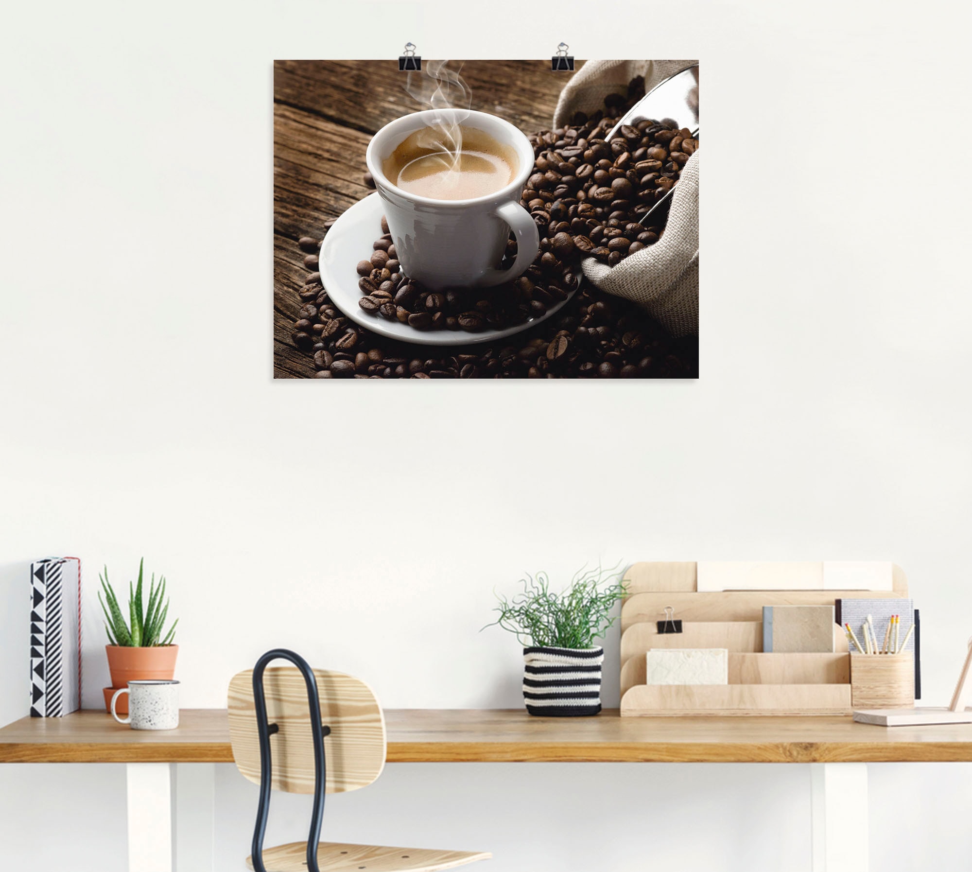 Artland Wandbild »Heisser Kaffee - dampfender Kaffee« Getränke 1 Stk. tlg. als Alubild, Leinwandbild, Poster, Wandaufkleber in verschied. Grössen
