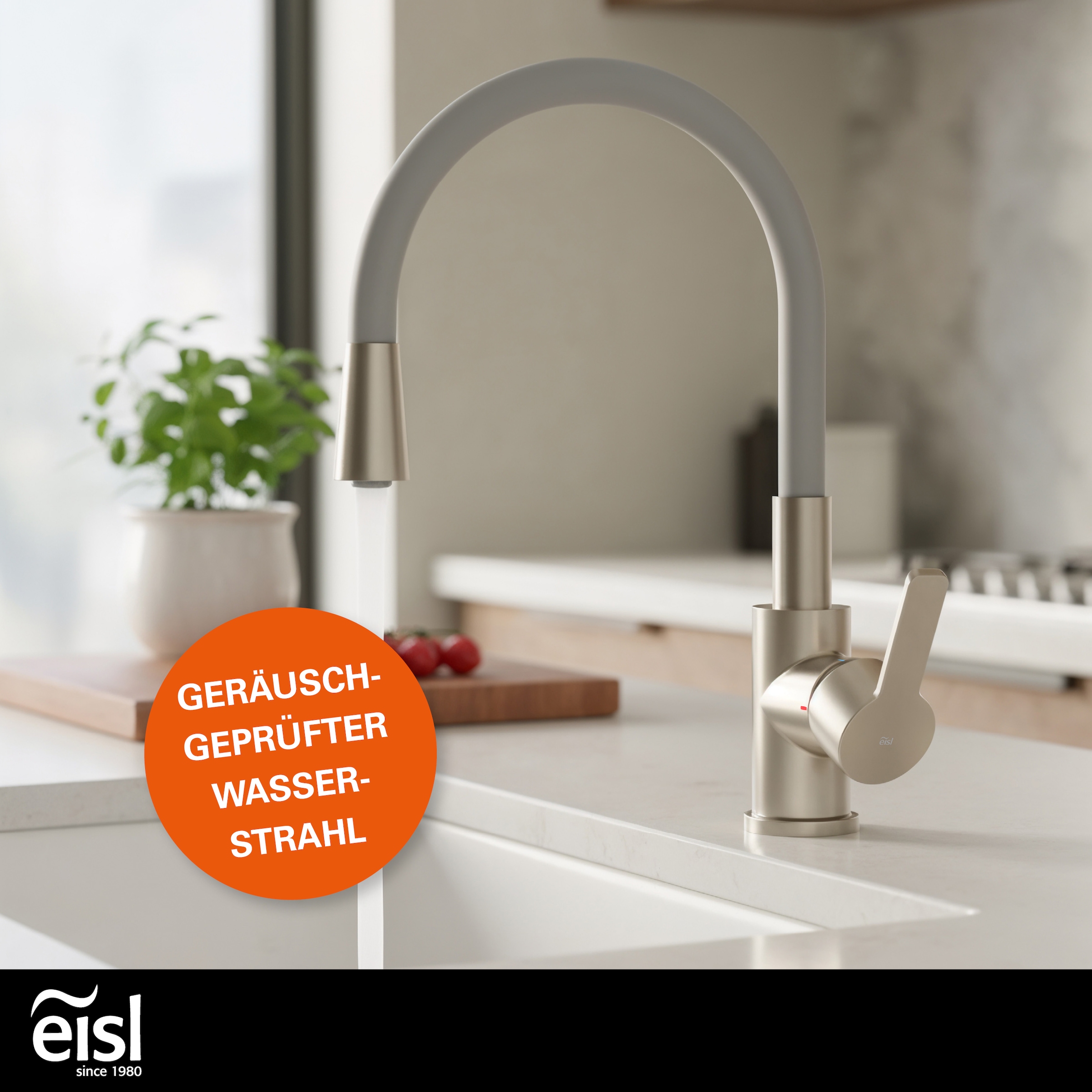 Eisl Robinet d'évier »Flexo« energiesparender Cold-Start, wassersparender Eco-Click,360° schwenkbar