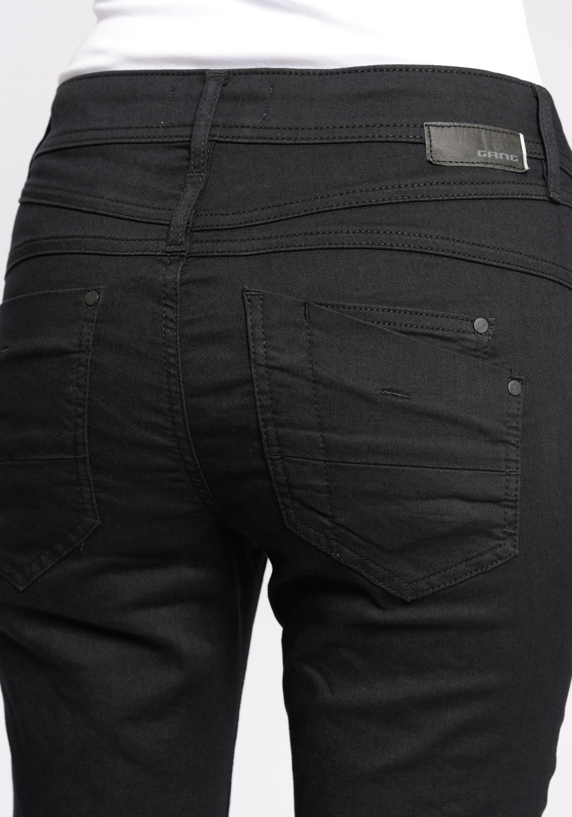 GANG 5-Pocket-Jeans »94Amelie«, aus Sweatdenim mit schrägen tief sitzenden Gesässtaschen