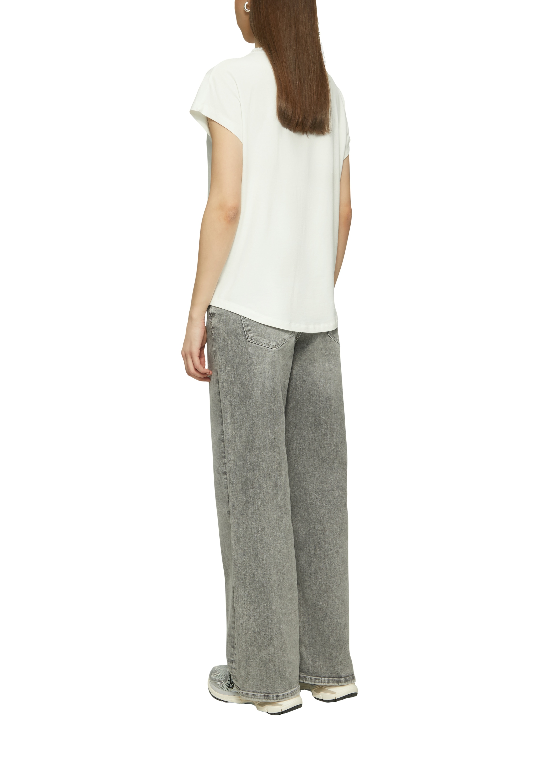 QS T-Shirt , mit Spitze am Ausschnitt
