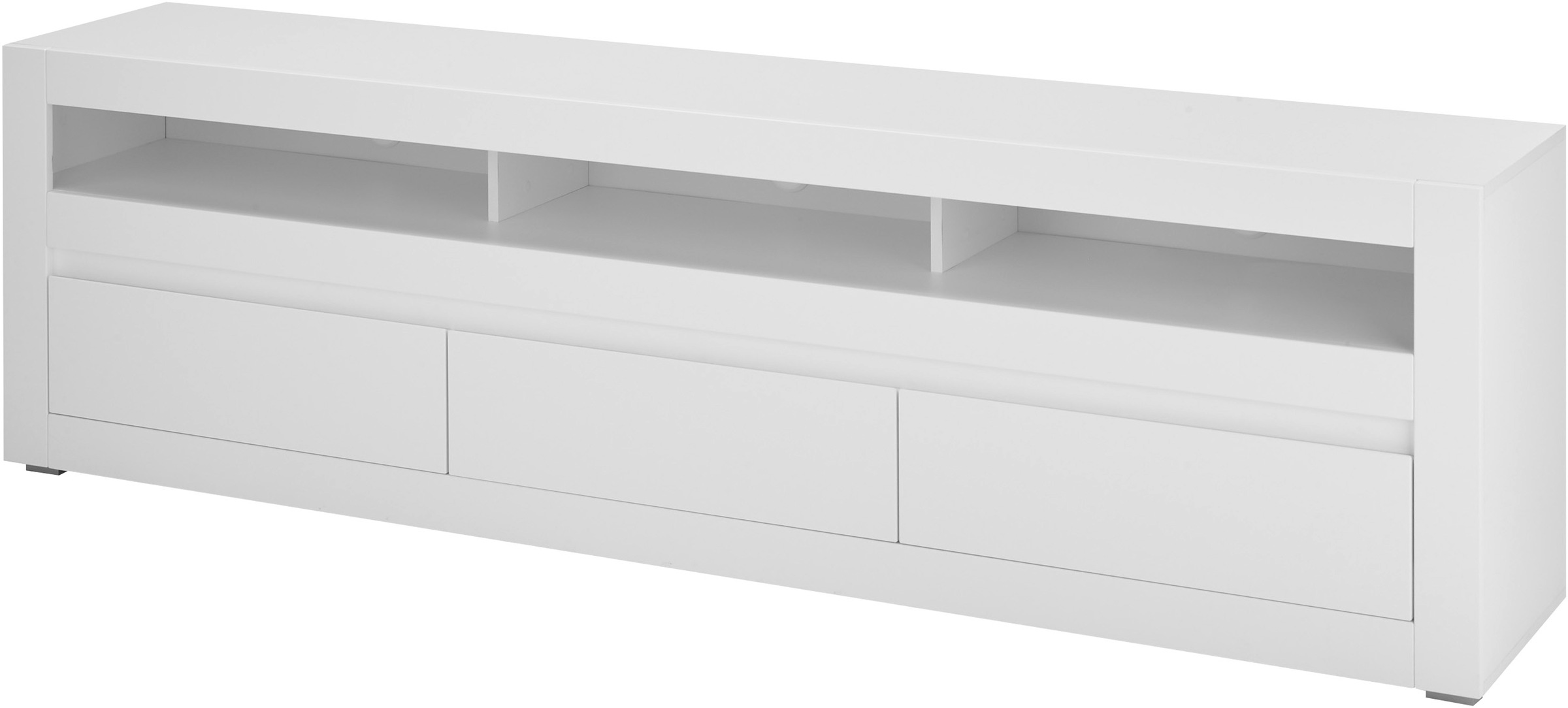 INOSIGN Lowboard »Chester, moderner TV-Unterschrank, Kommode mit Stauraum, Weiss Matt«, (1 St.), austauschbare Blende in Griffleiste, zeitloses Design, 217 cm breit