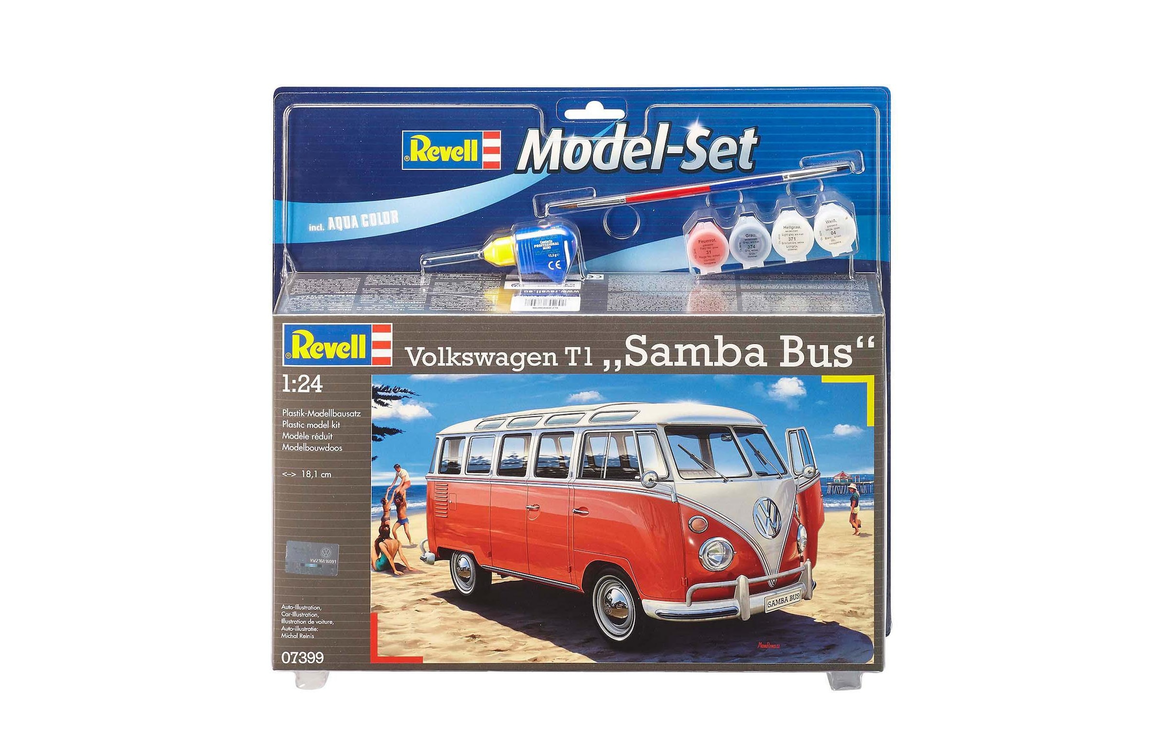 Revell® Modellbausatz »Model Set VW T1 Samba Bus« 1:24 Made in Europe