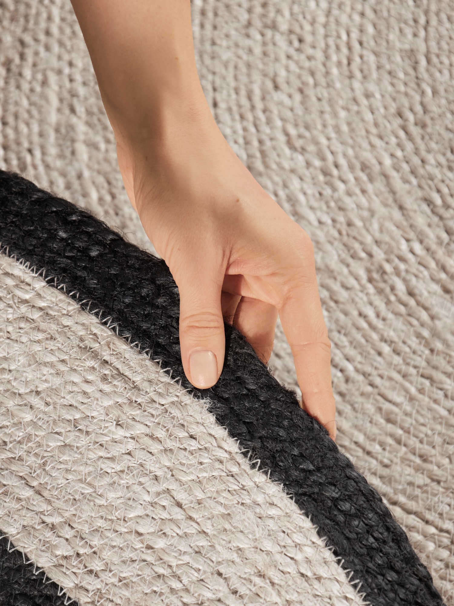 HANSE Home Tapis »Lina« Rond 7 mm Höhe Jute, Handgemacht, Rund, Wohnzimmerteppich, Naturteppich