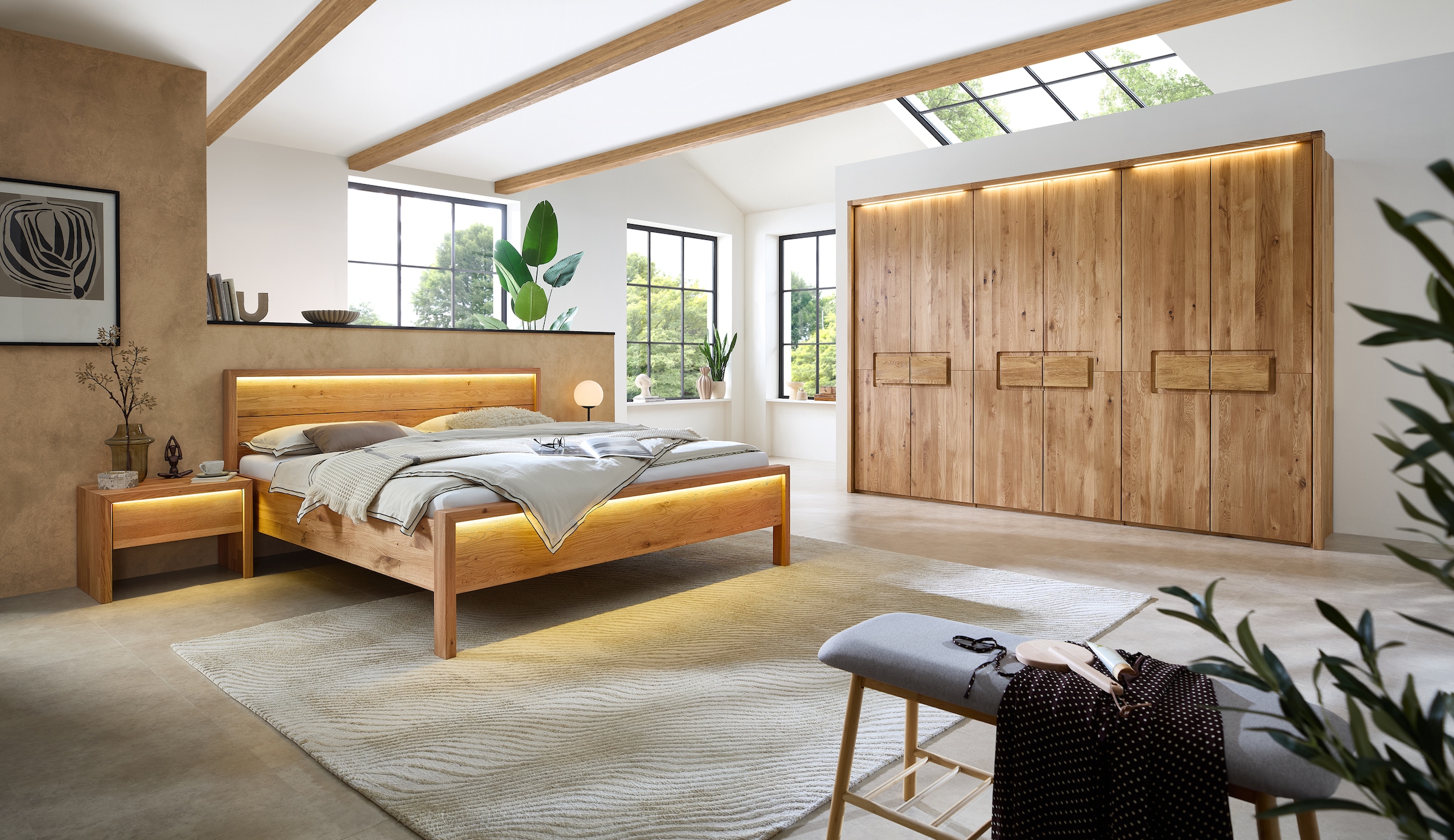 Home affaire Console de nuit »Ambroise« inkl. LED-Beleuchtung