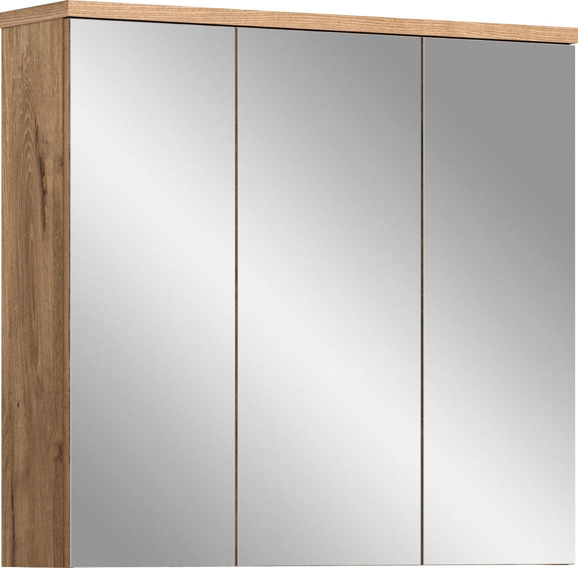 welltime Badezimmerspiegelschrank »Dolo«, (1 St.), Badmöbel, 3 Spiegeltüren, Breite 80 cm