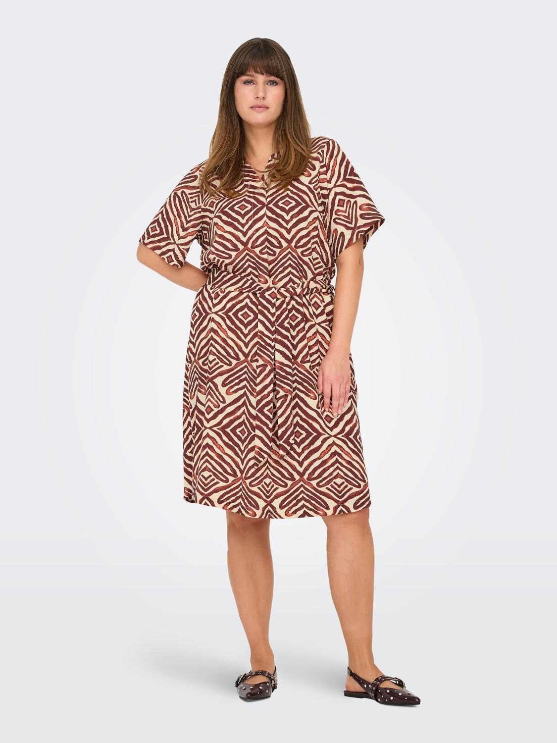 Image of ONLY CARMAKOMA Sommerkleid "CARSHILLA 2/4 KNEE DRESS VIS AOP BS"