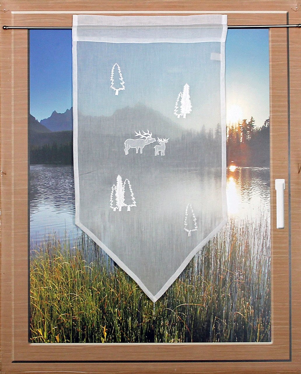 Image of HOSSNER - ART OF HOME DECO Scheibengardine »RENTIERE«, (1 St.), passend zu allen Einrichtungsstilen bei Ackermann Versand Schweiz