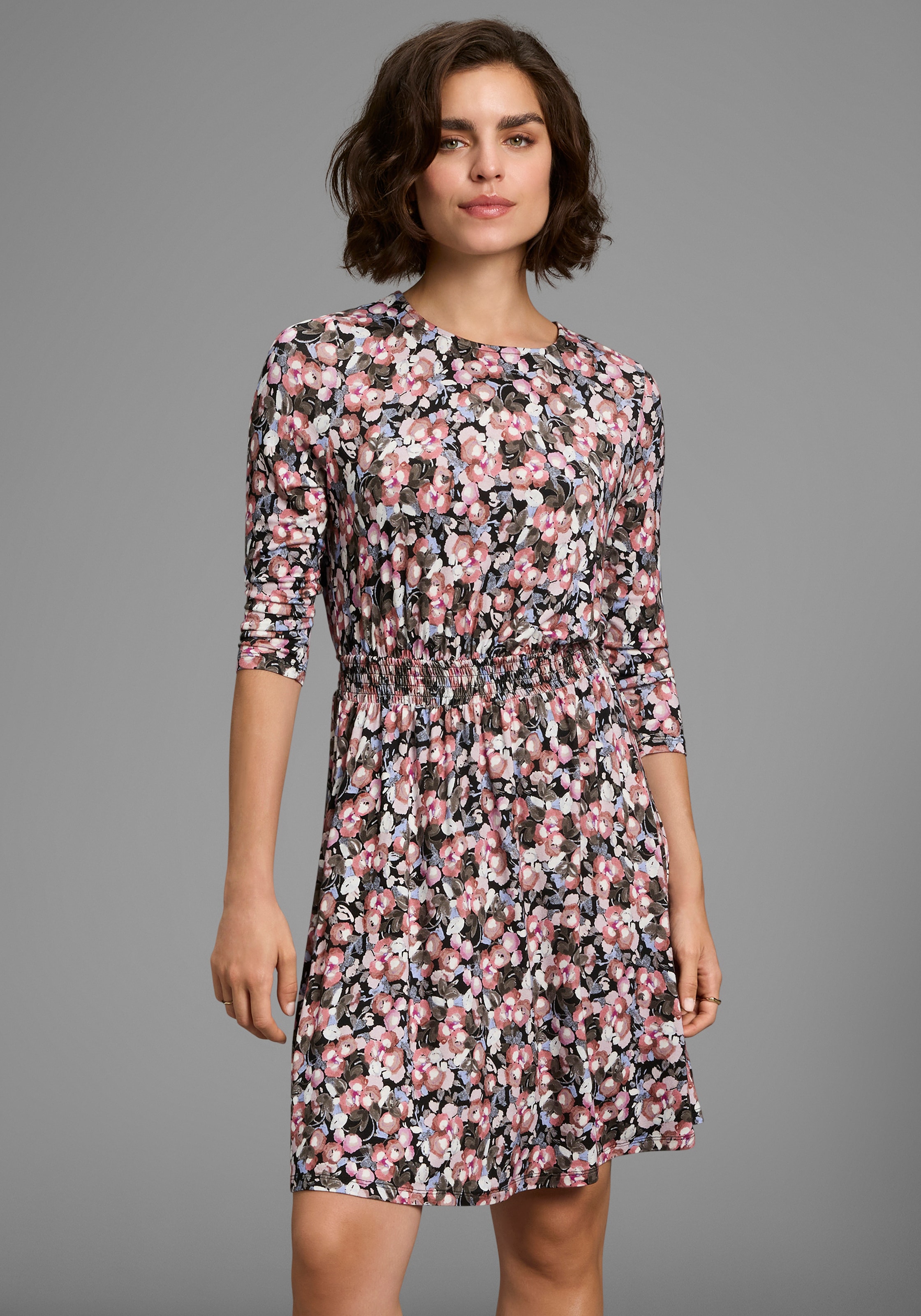 Image of Laura Scott Jerseykleid Ohne Taschen sportlich-feminin mit floralem Allovermuster
