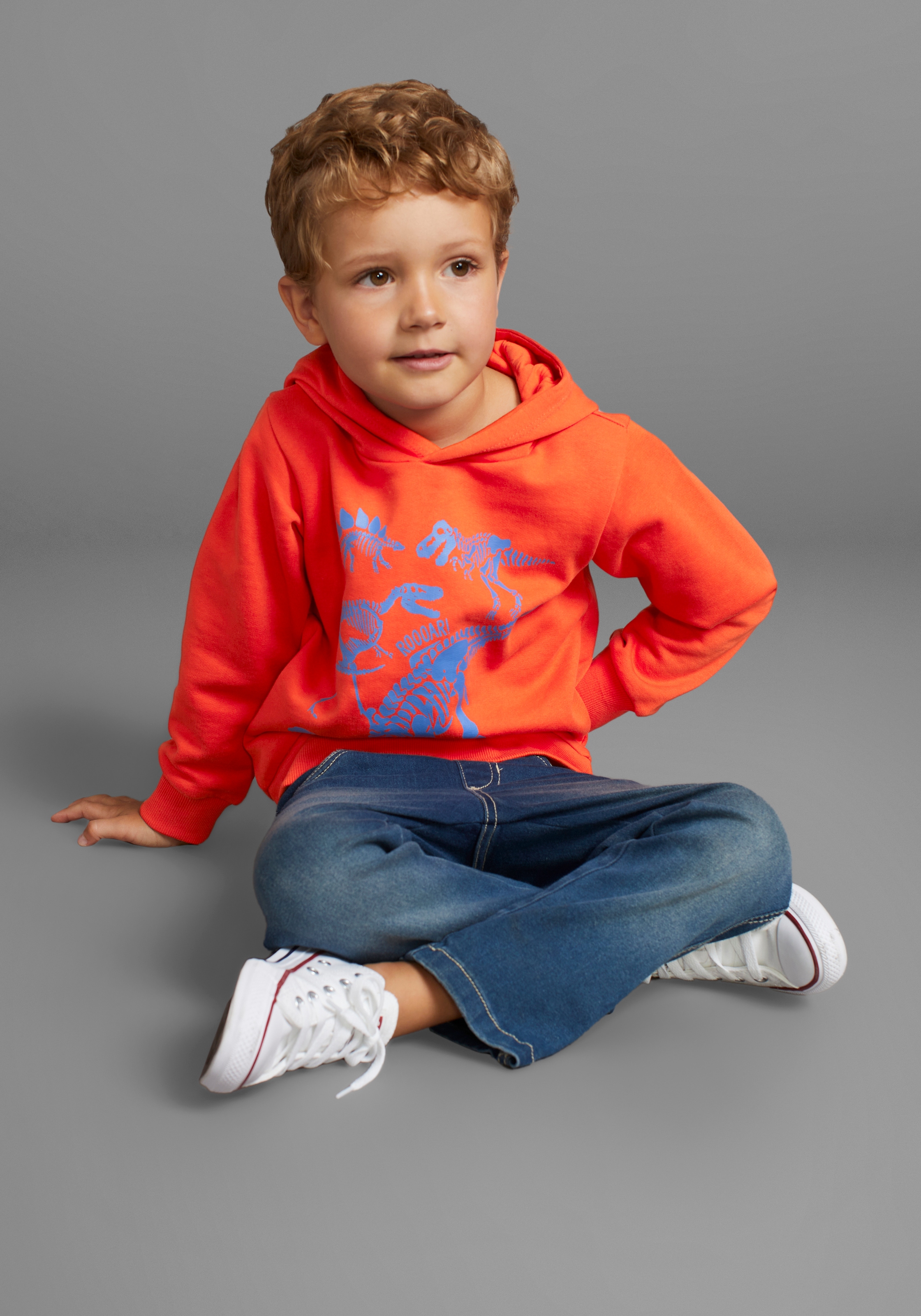 KIDSWORLD Kapuzensweatshirt »DINO«, für kleine Jungen