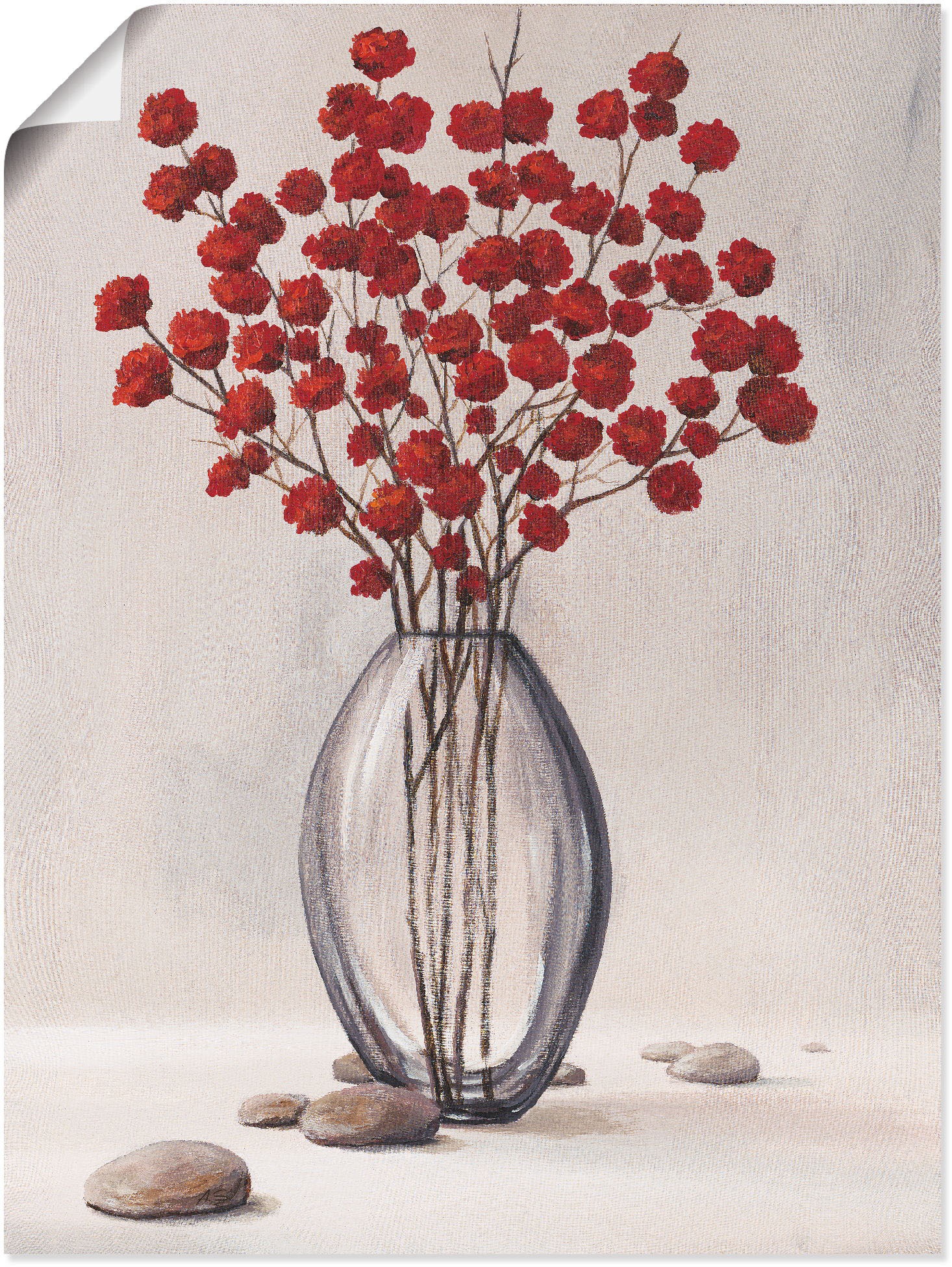 Image of Artland Wandbild »Dekorative rote Herbstblumen«, Blumenbilder, (1 St.), in vielen Grössen & Produktarten - Alubild / Outdoorbild für den Aussenbereich, Leinwandbild, Poster, Wandaufkleber / Wandtattoo auch für Badezimmer geeignet bei Ackermann Versand Sch