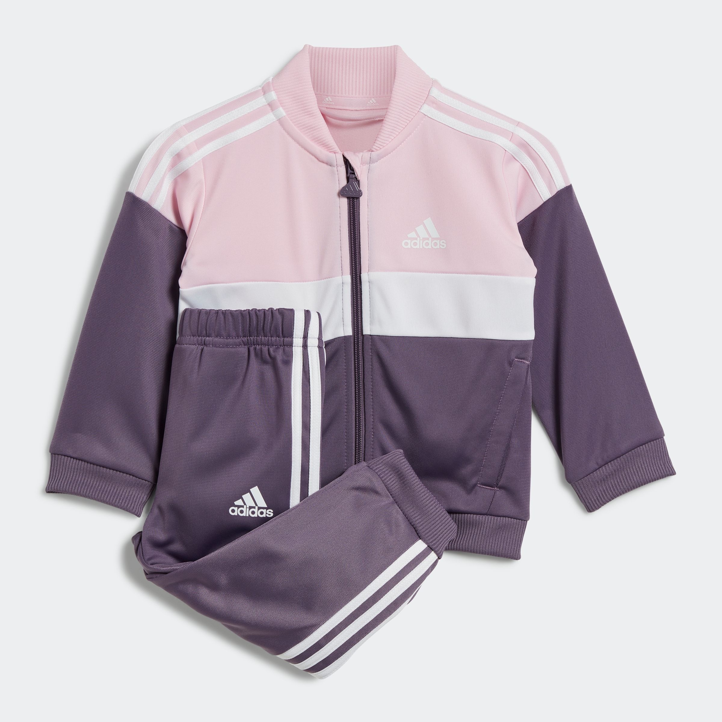 adidas Sportswear Trainingsanzug »TIBERIO 3-STREIFEN COLORBLOCK SHINY KIDS«, (2 tlg.)