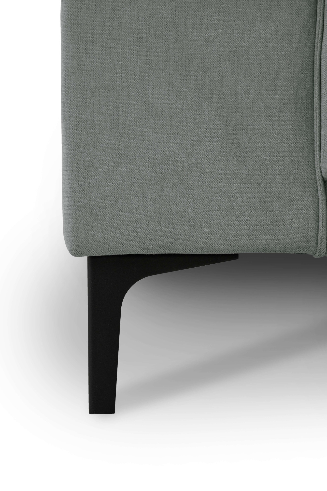 Places of Style Ecksofa »Polsterecke Oland, Struktur, Flachgewebe, Luxus-Microfaser, Boucle«, L-Form, 280 cm, Wellenunterfederung, Skandi-Design, Metallfüsse