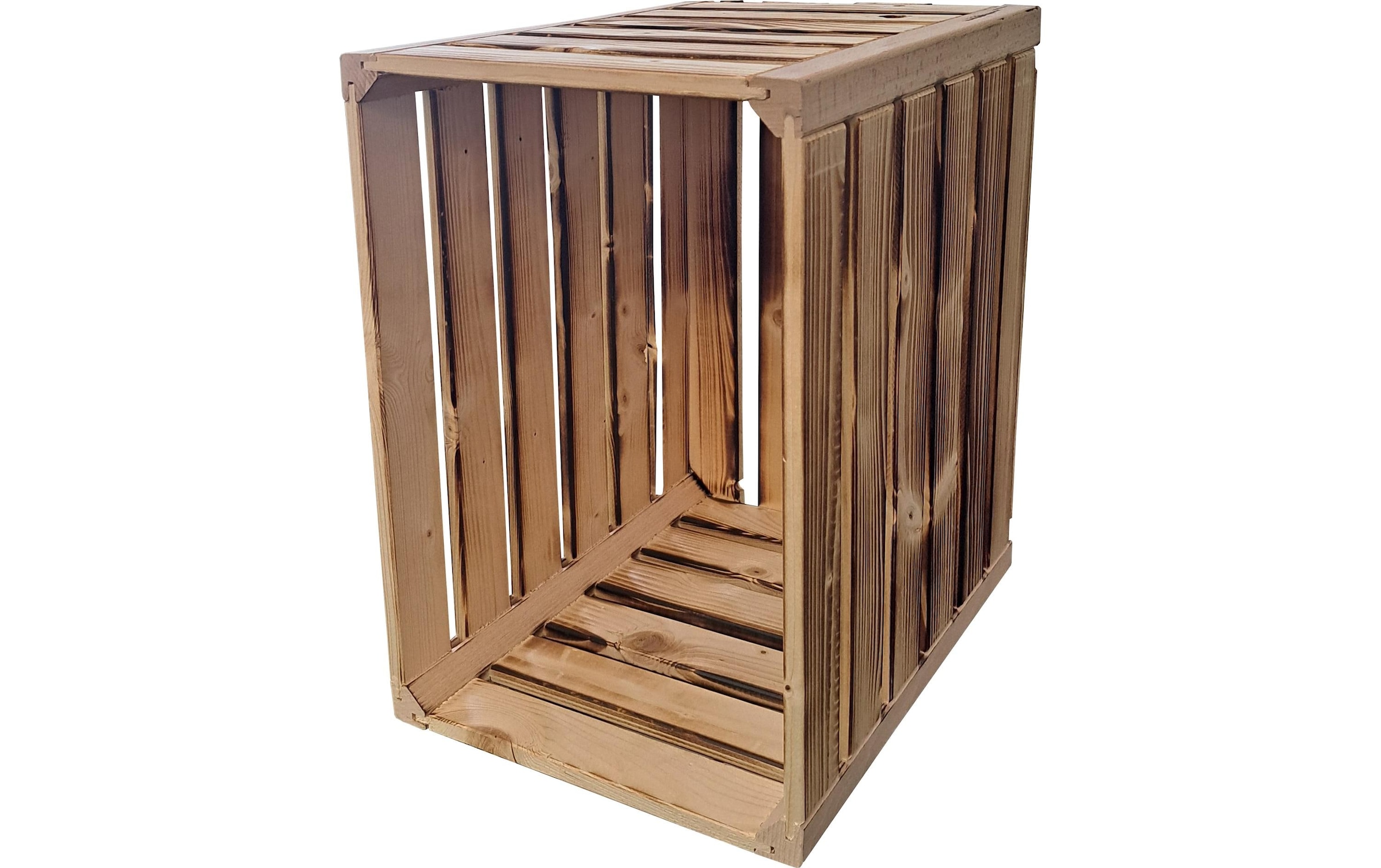 Holz Zollhaus Regal »Holzharasse geflammt, 23,3 x 35 x 32 cm«